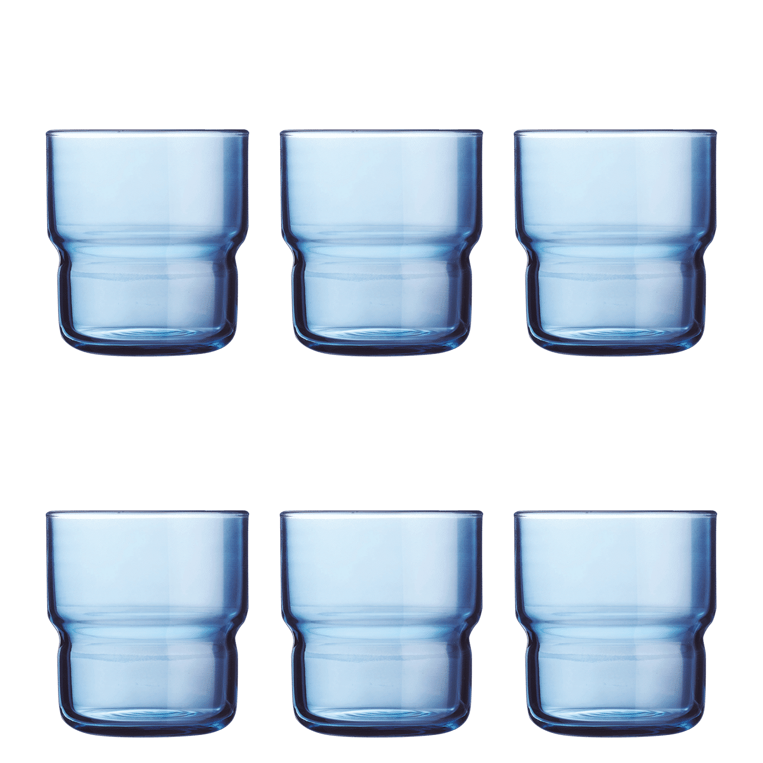 Arcoroc Log Tumbler 22 Cl Blauw - 6 Stuks - Glazen.nl