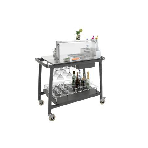 Bar Professional Mixology serveerwagen in grijs staal