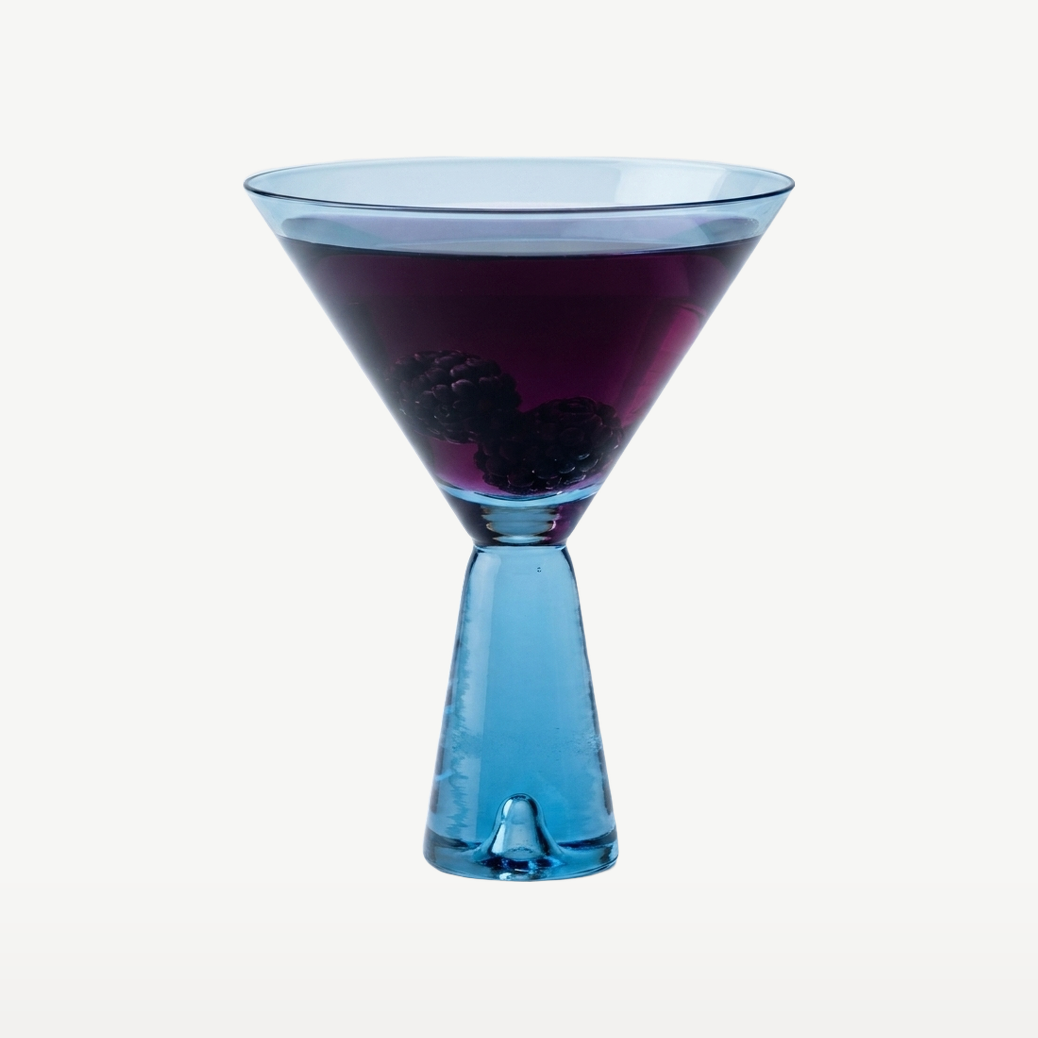 J-Line Lewis Cocktailglas 35 Cl Transparant/Azuurblauw - Glazen.nl