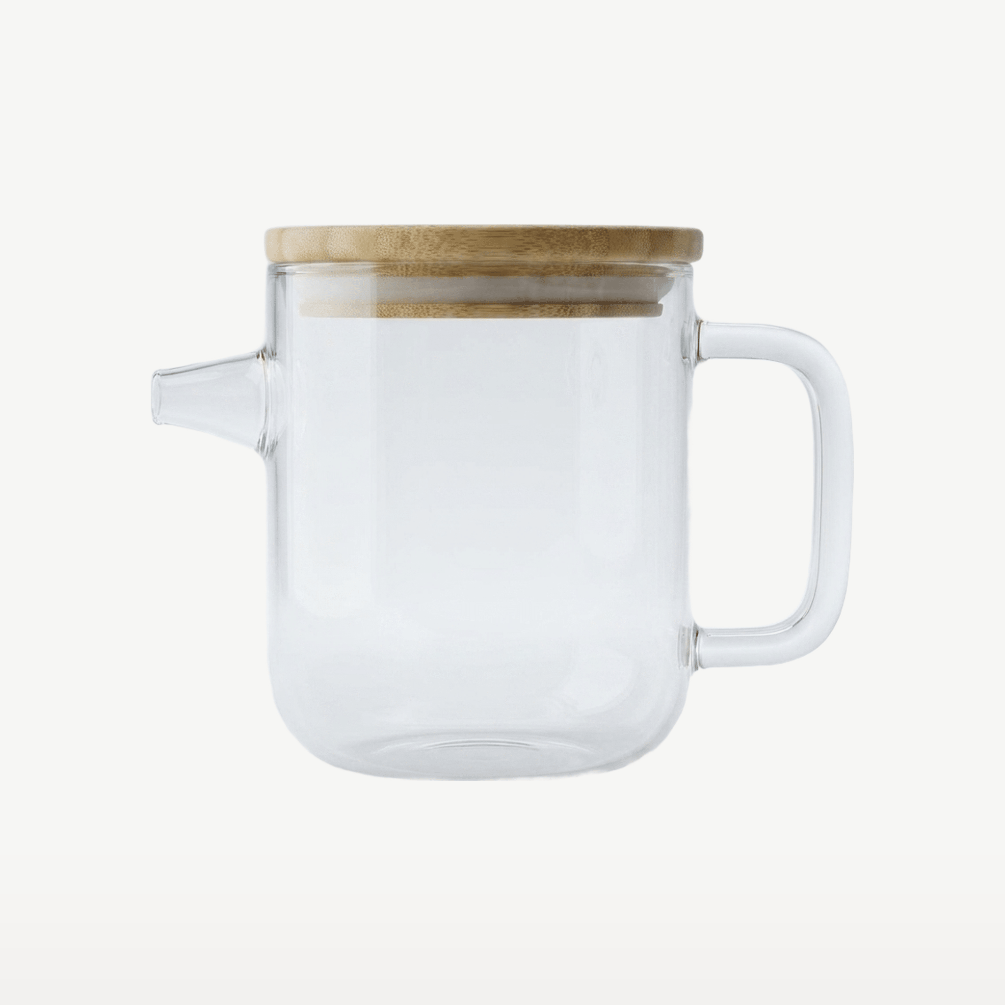 Luigi Bormioli Thermic Glass Theepot 1L Anti-Drip Met Bamboe Deksel - Glazen.nl