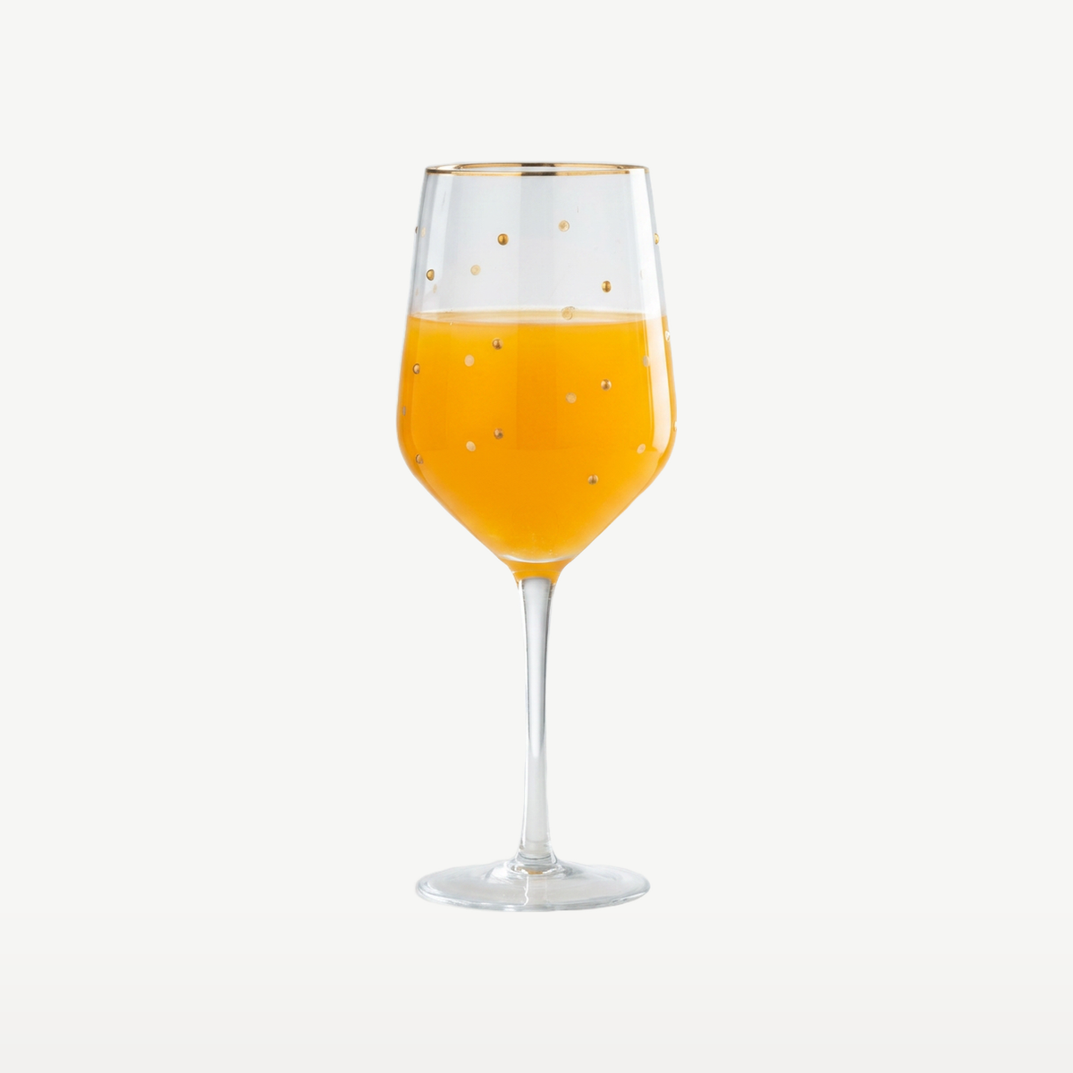 J-Line Champagneglas 23,6 Cl Stippen Transparant/Goudkleurig - Glazen.nl