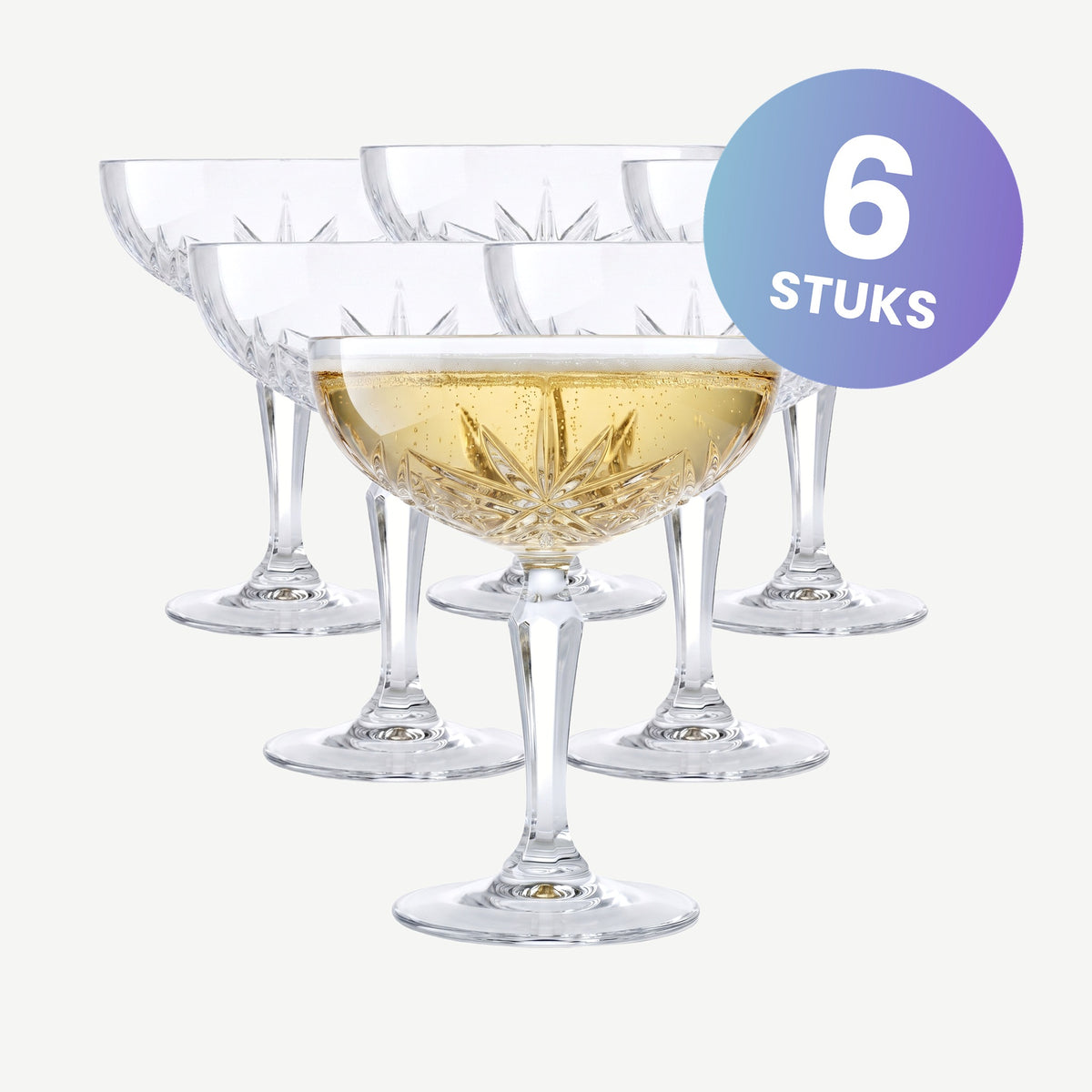 Arcoroc Broadway Champagneglas / Coupe 25 Cl - set van 6 glazen