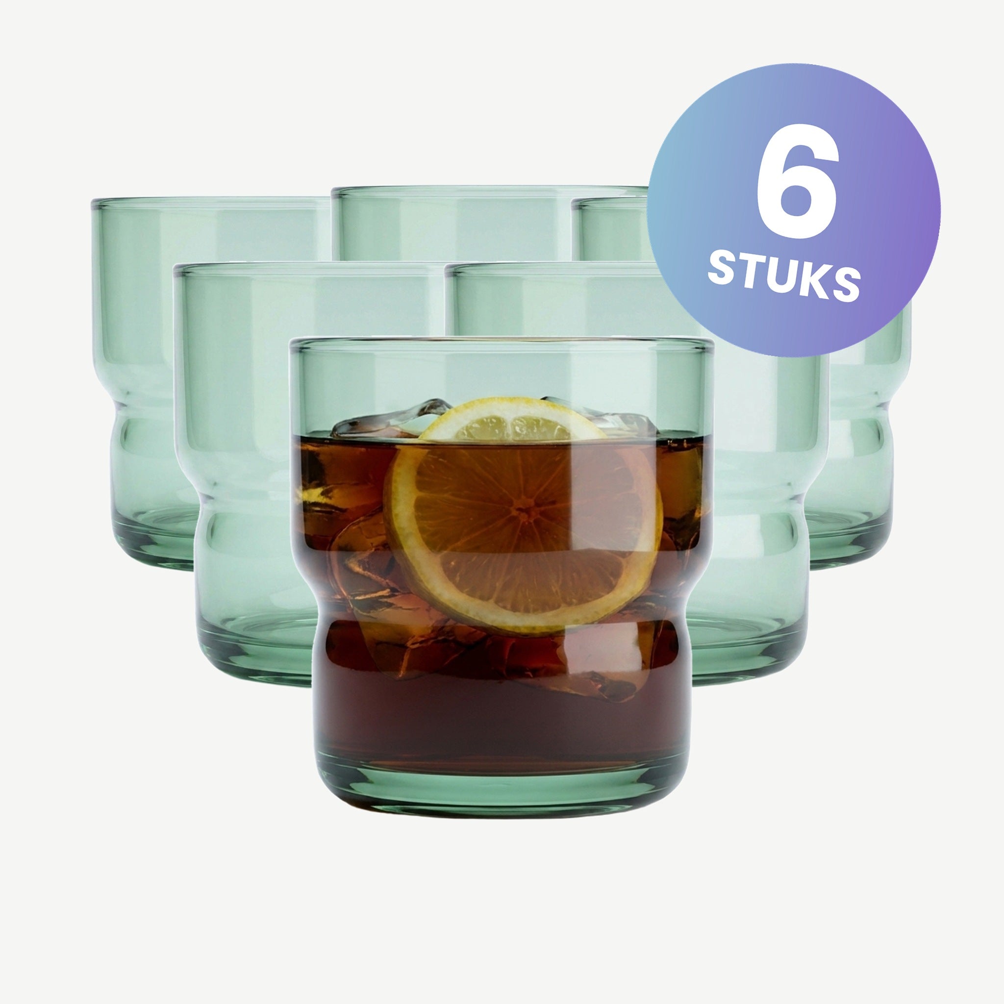 Arcoroc Log Tumbler 22 Cl Groen - set van 6 glazen