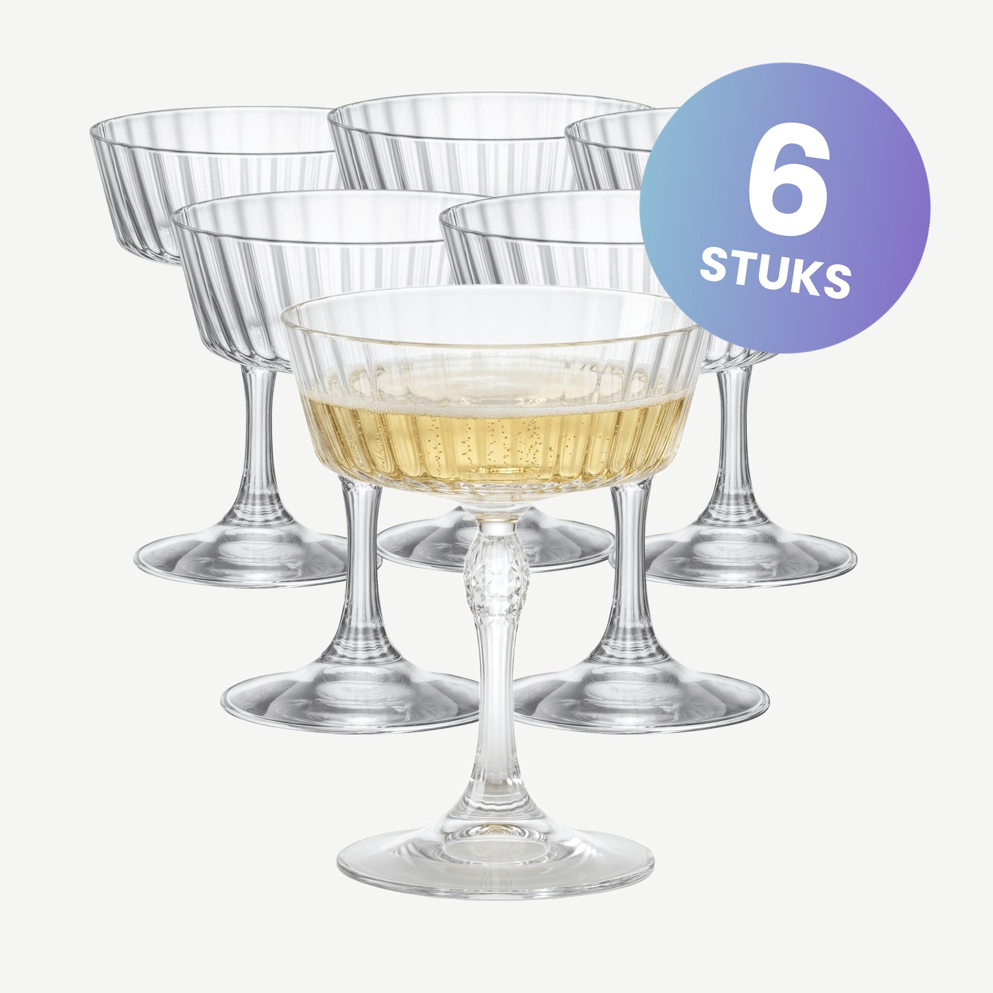 Bormioli Rocco America'20S Champagneglas / Coupe 27,5 Cl Fizz - set van 6 glazen