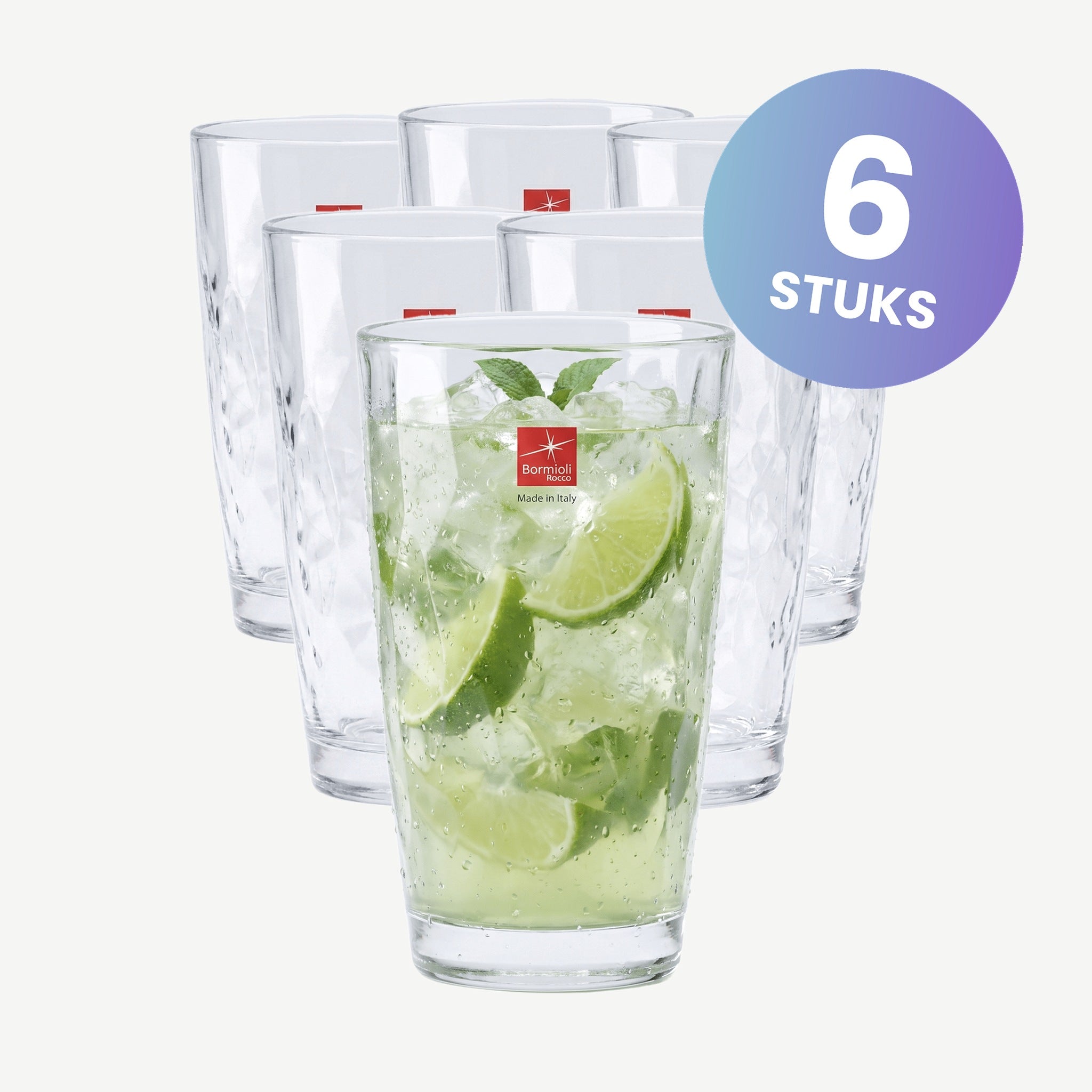 Bormioli Rocco Diamond Longdrinkglas 47 Cl - set van 6 glazen