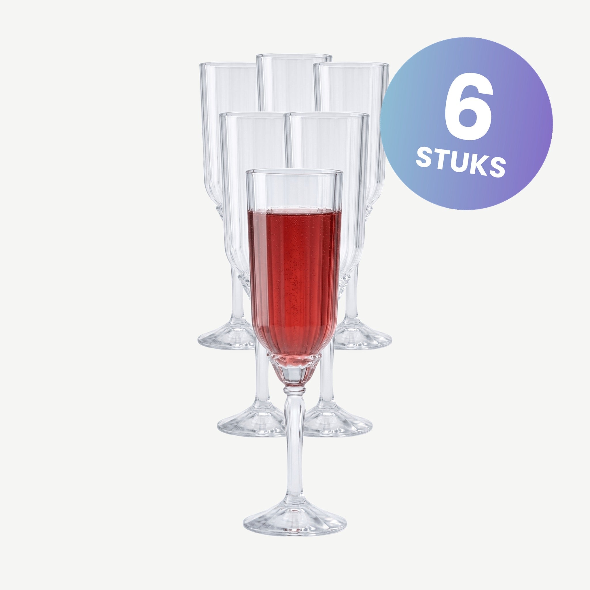 Bormioli Rocco Florian Kir Royal Champagneglas / Flute 21 Cl - set van 6 glazen