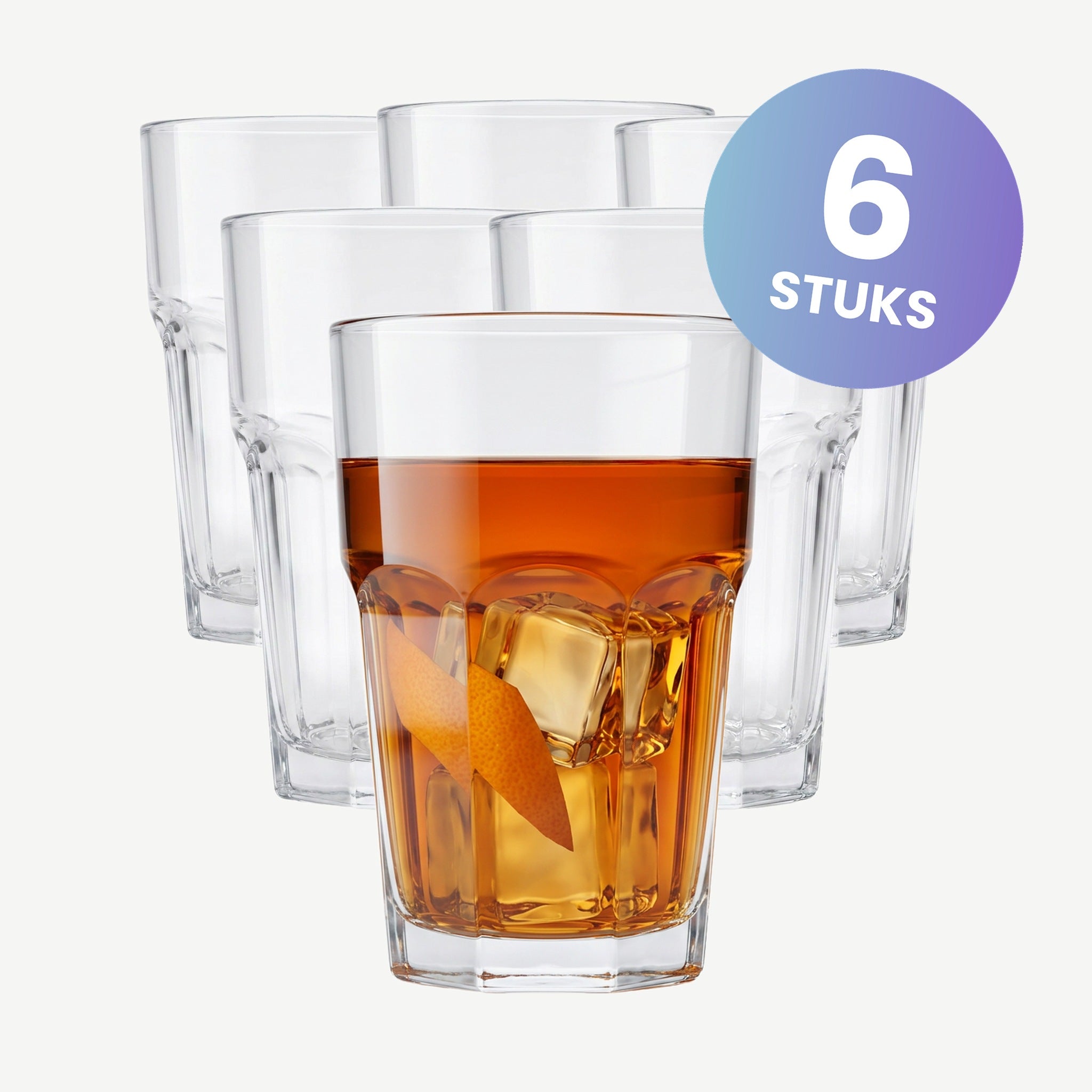 Bormioli Rocco Rock Tumbler 36,5 Cl - set van 6 glazen