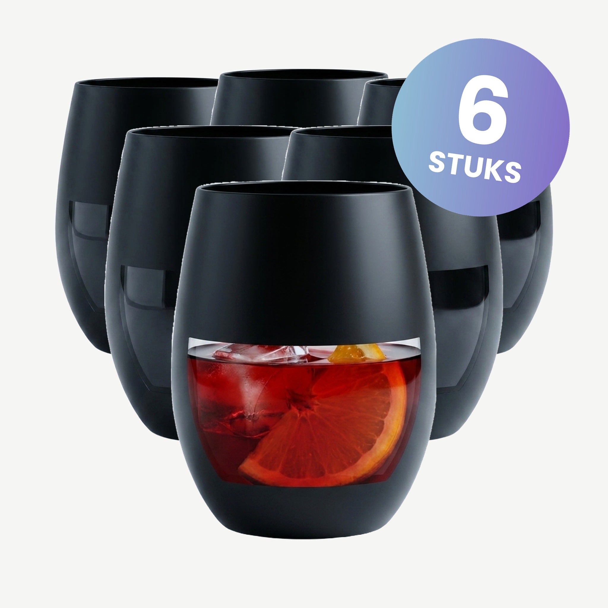 Chef & Sommelier Primary Tumbler 36 Cl Zwart - set van 6 glazen
