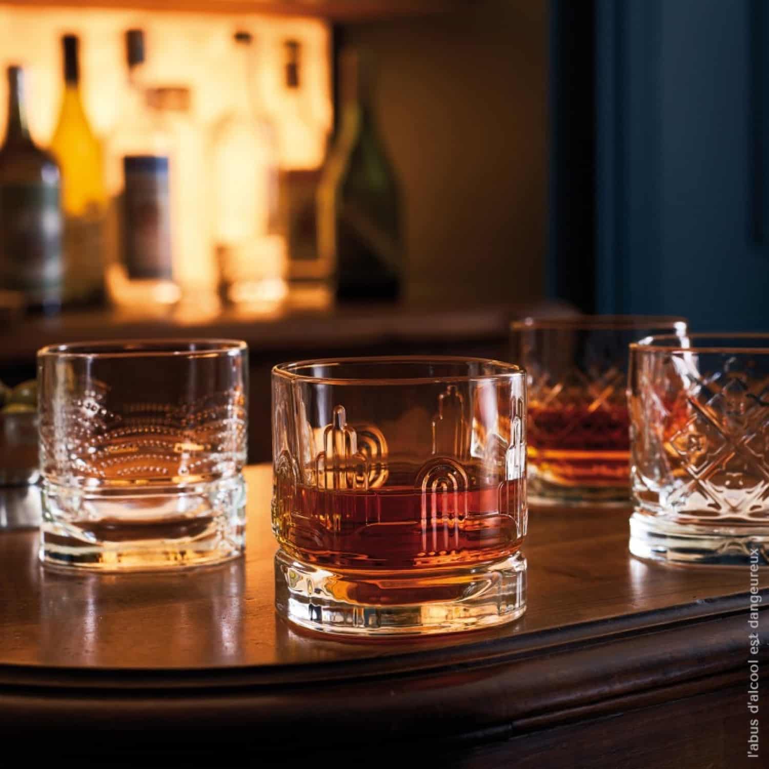 La Rochère Dandy Whiskey Glas 30 cl Asorti - 4 Stuks - Glazen.nl