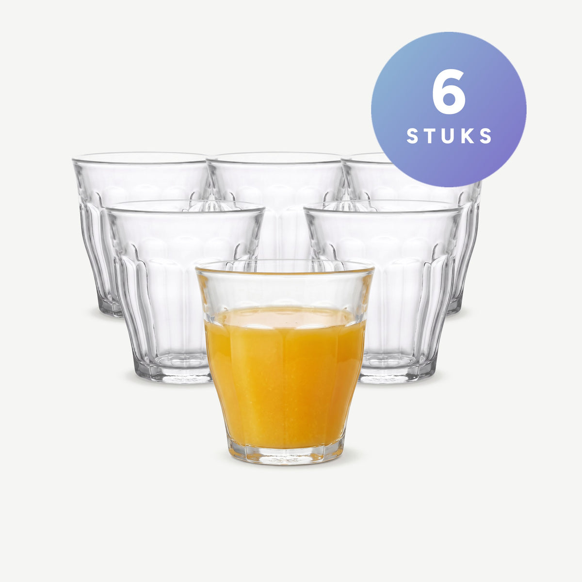 Duralex Picardie Tumbler 13 Cl set van 6 stuks