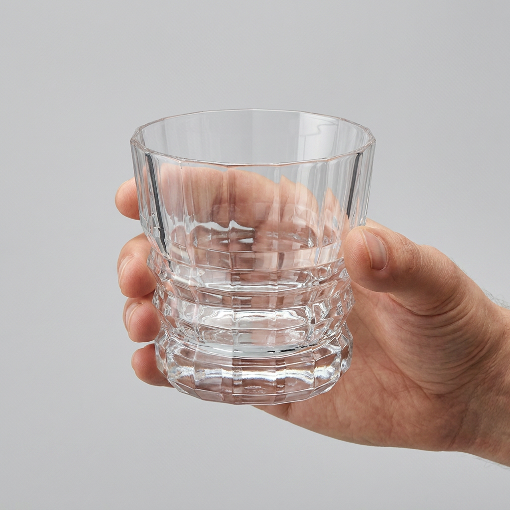 Arcoroc Louisiane tumbler 36 cl in hand voor formaatindicatie