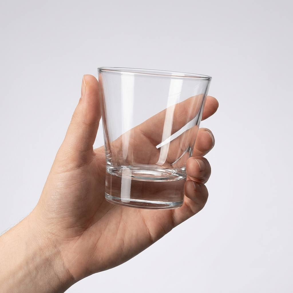 Arcoroc Shetland tumbler 25 cl in hand voor formaatindicatie