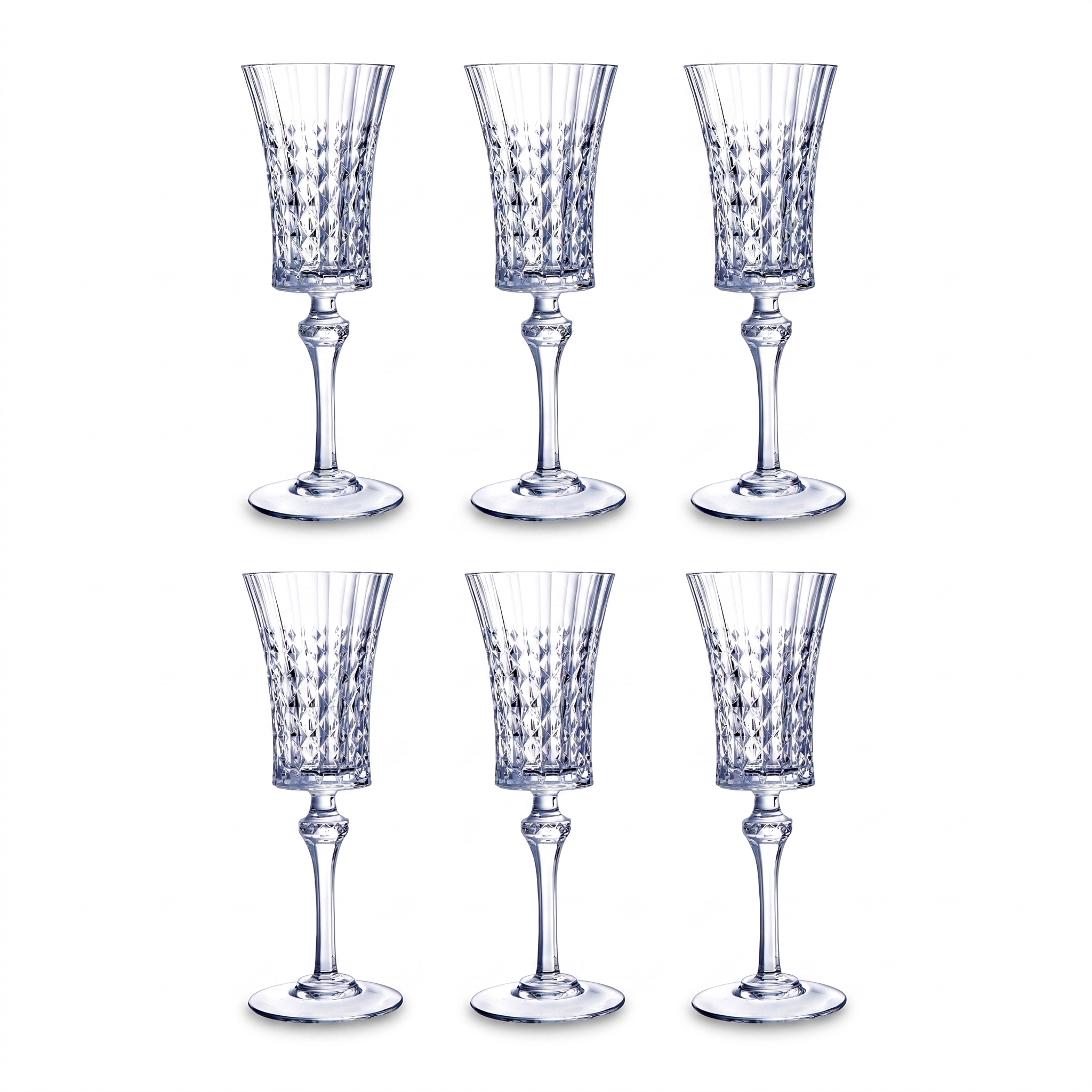 Eclat Lady Diamond Champagneglas / Flute 15 Cl - 6 Stuks - Glazen.nl