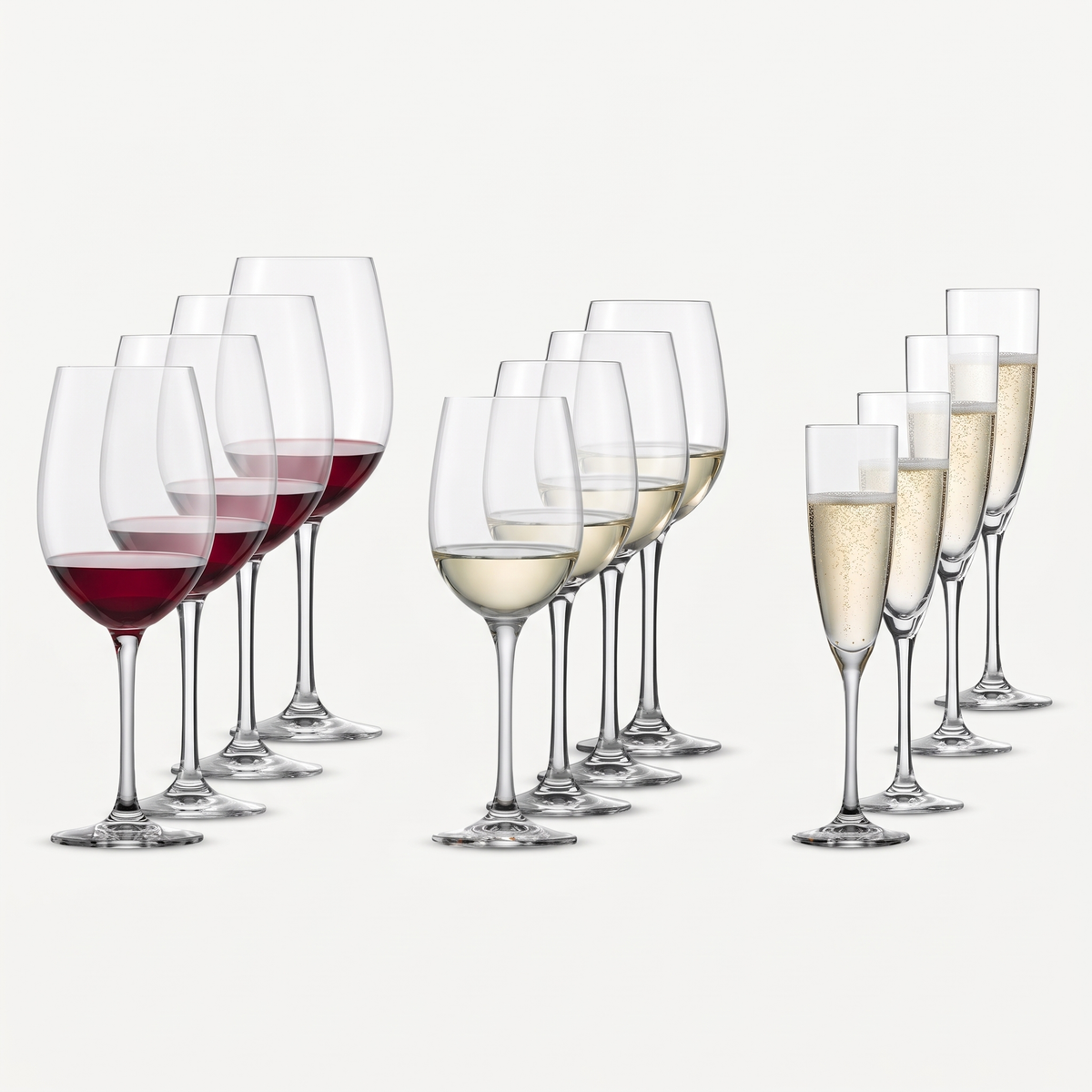 Schott Zwiesel Classico starterset van twaalf glazen gevuld