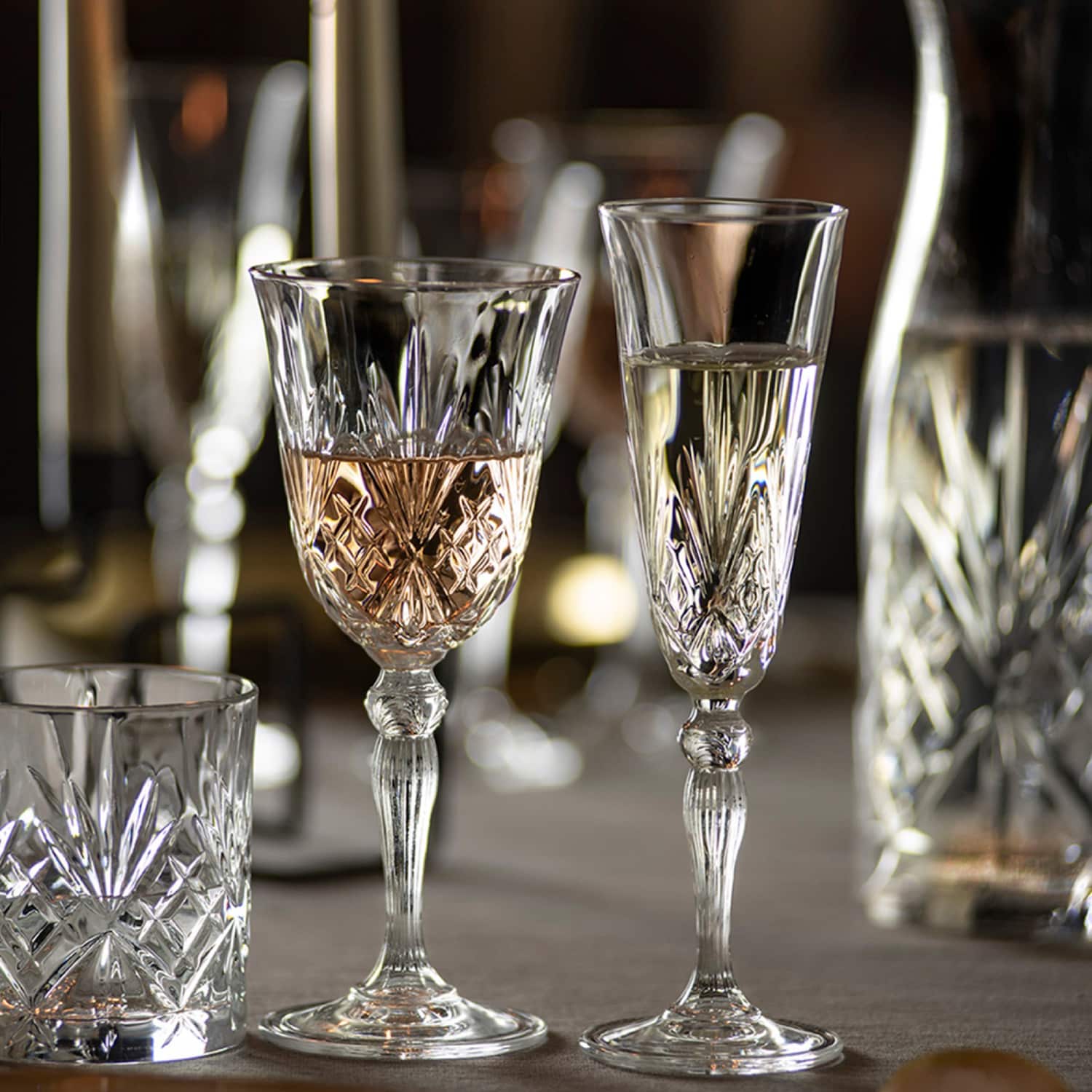 RCR Melodia Glazenset 18 - Delig (Wijnglazen - Champagneglazen - Tumblers) - Glazen.nl