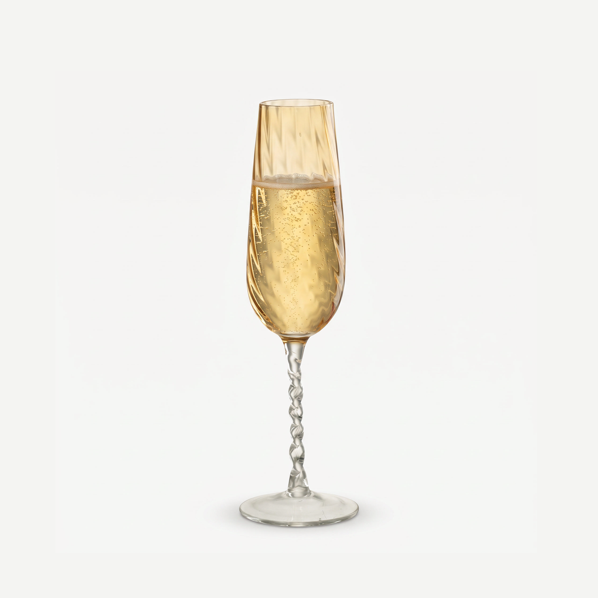 J-Line Champagneglas Gestreept Karamel gevuld met champagne