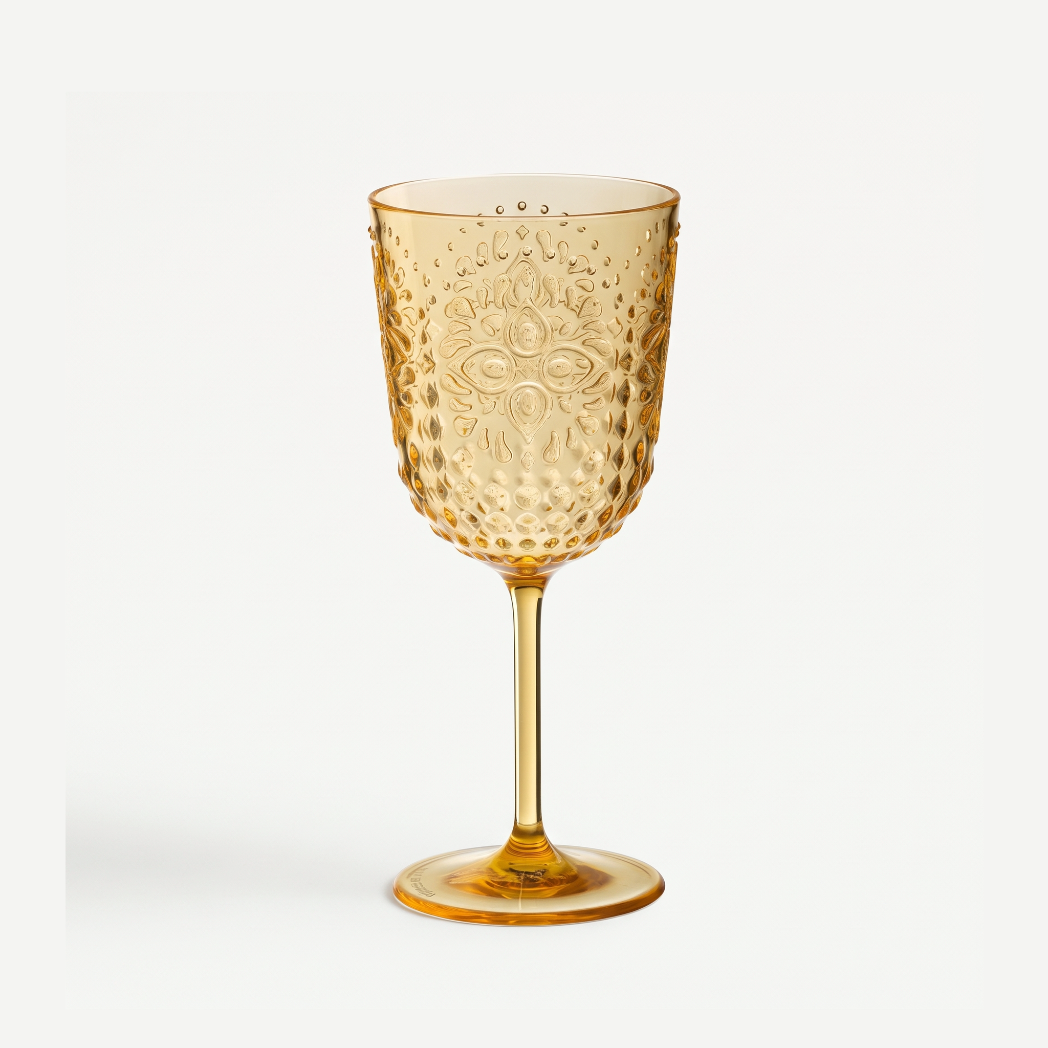 J-Line Wijnglas 41,4 Cl Kunststof Geel - 6 Stuks, leeg glas