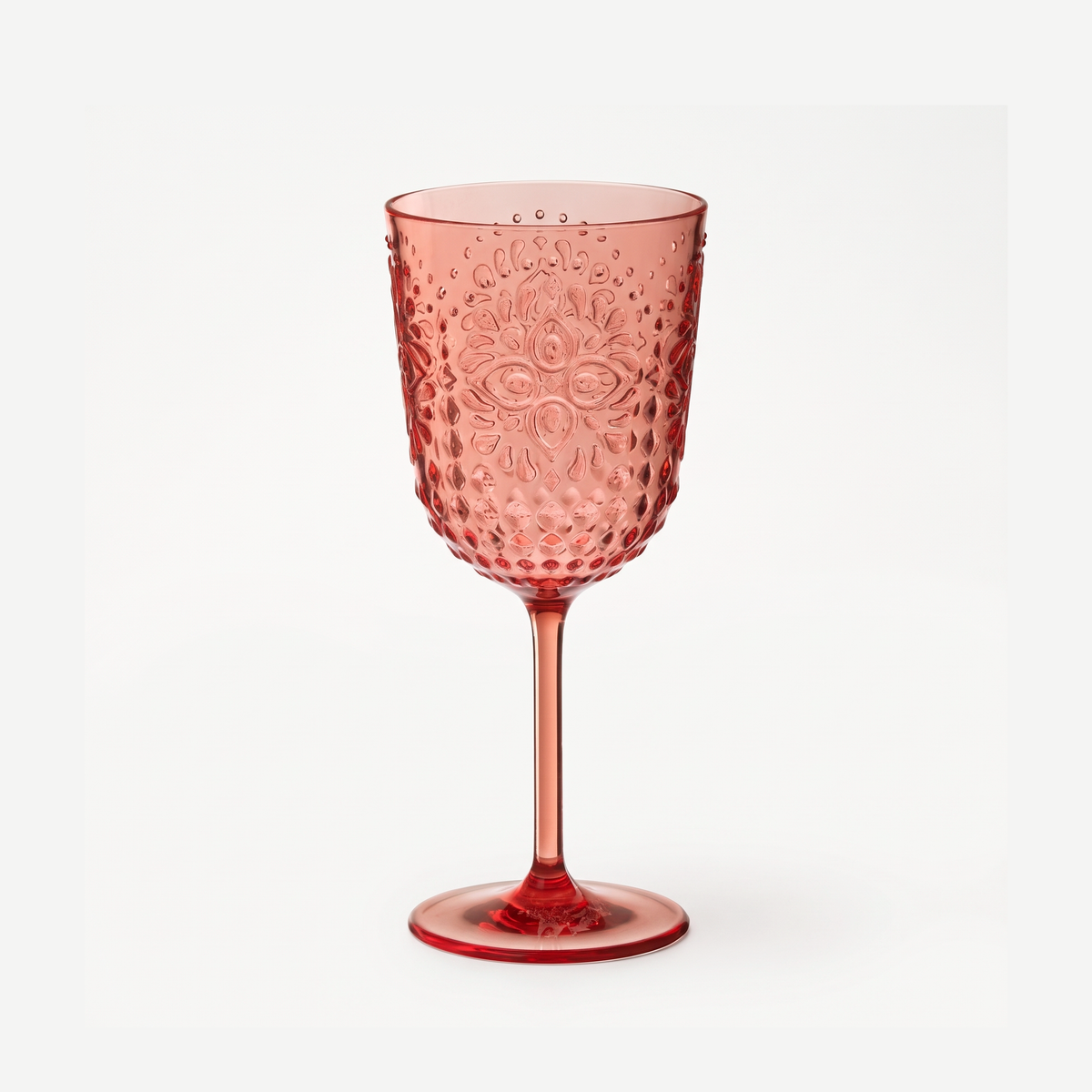J-Line Wijnglas 41,4 Cl Kunststof Rood - 6 Stuks, leeg glas