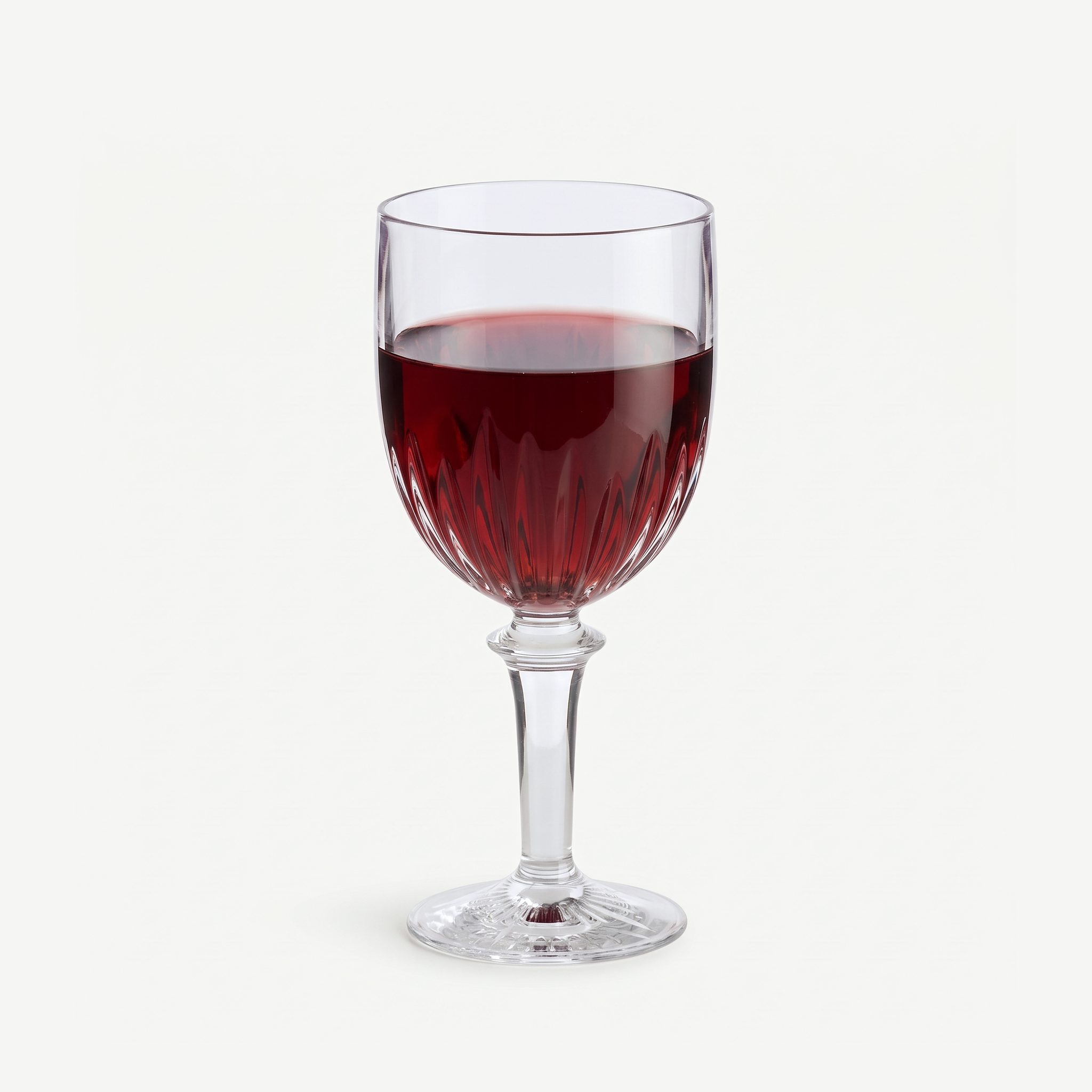 J-Line Wijnglas 46,3 Cl Acryl Transparant - 4 Stuks, gevuld glas