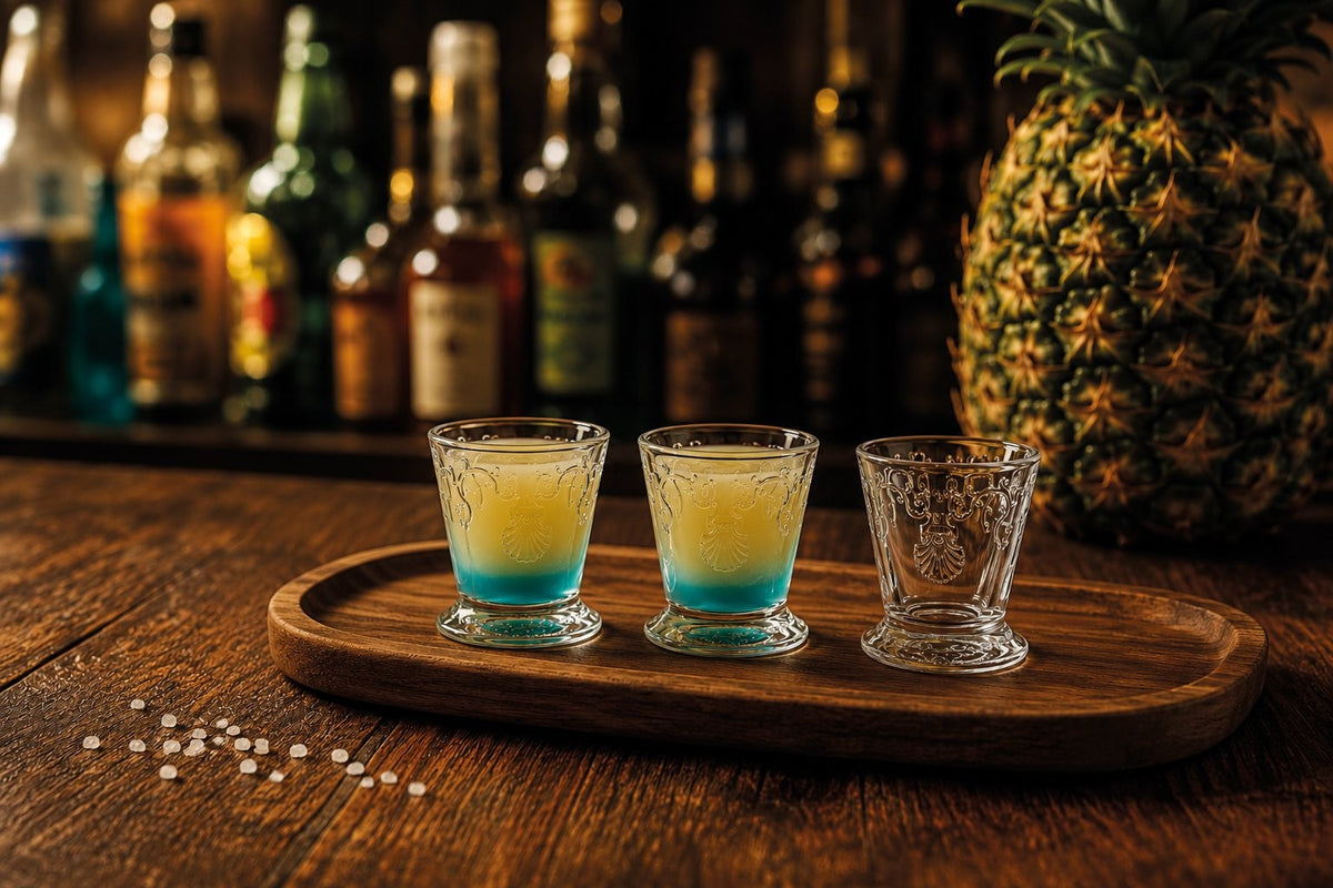 La Rochère Versailles shotglazen op een plank