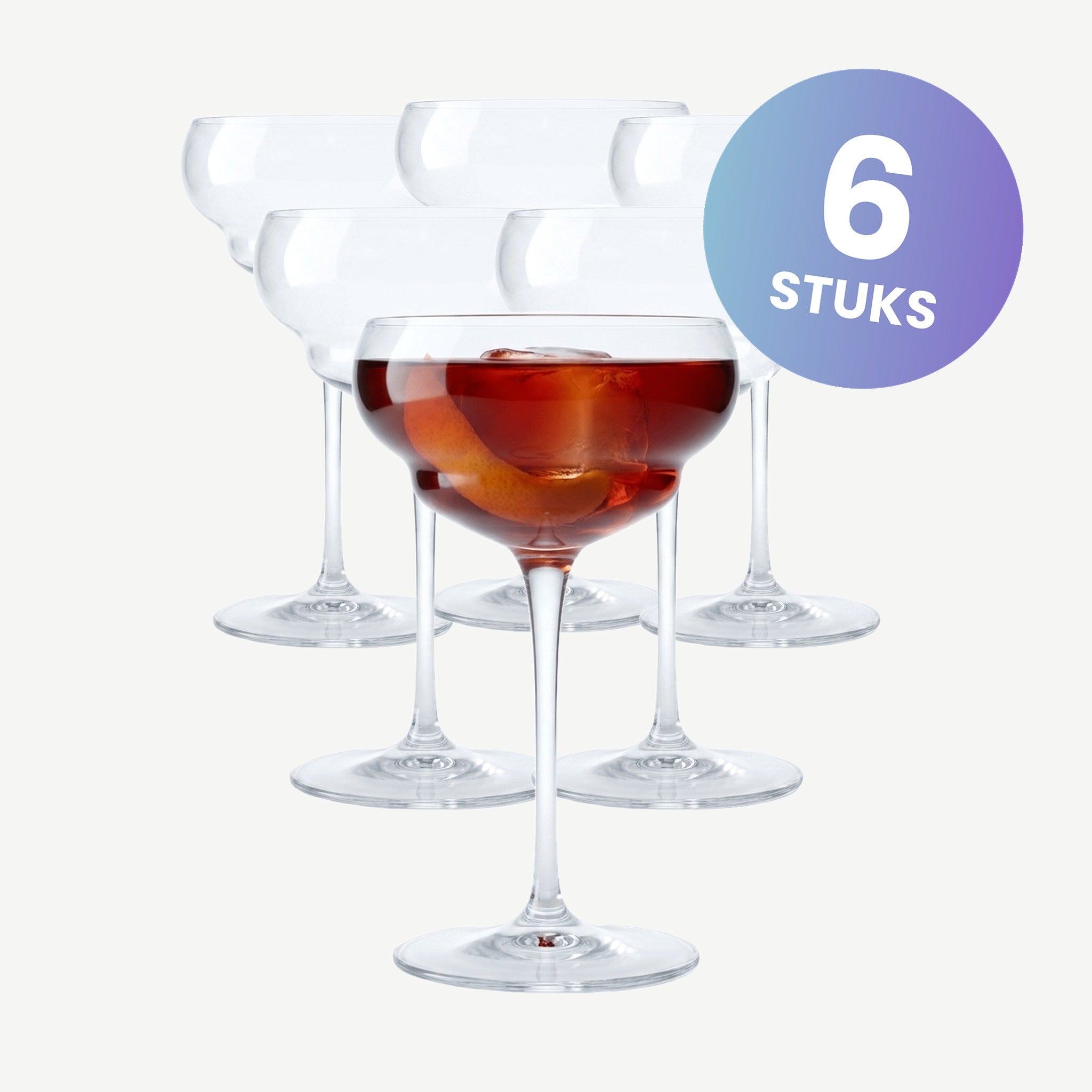 Luigi Bormioli Backdoor'20S Cocktailglas 17 Cl Nick & Nora - set van 6 glazen