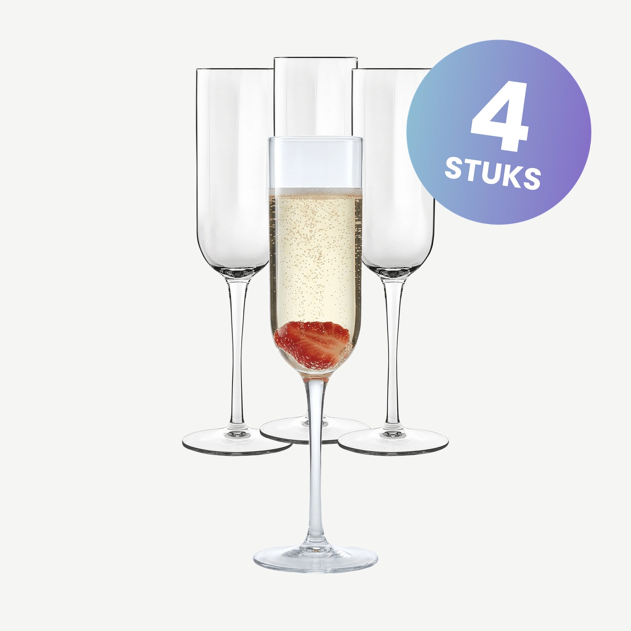 Luigi Bormioli Mixology Jazz Champagneglas / Flute 21 Cl - set van 4 glazen