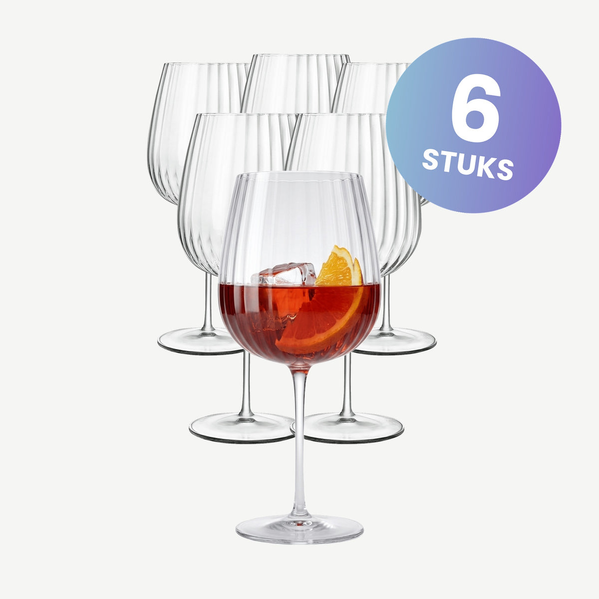 Luigi Bormioli Speakeasies Swing Ginglas 75 Cl  - set van 6 glazen