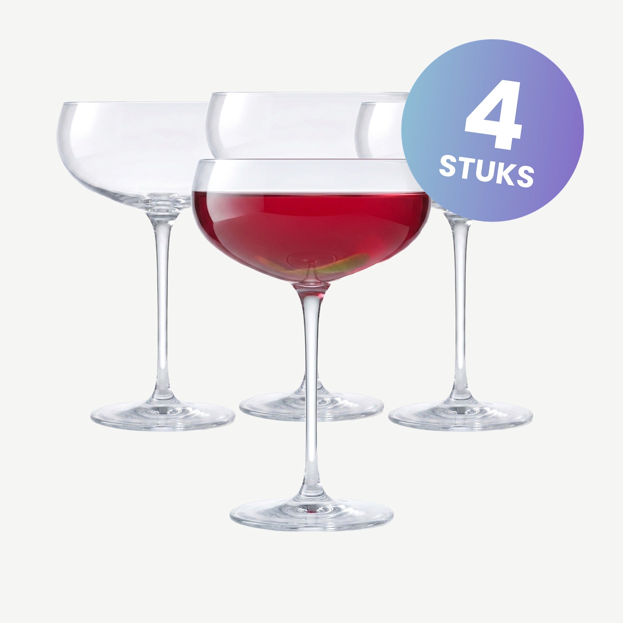 Luigi Bormioli Talismano Cocktailglas 30 Cl Old Martini - set van 4 glazen