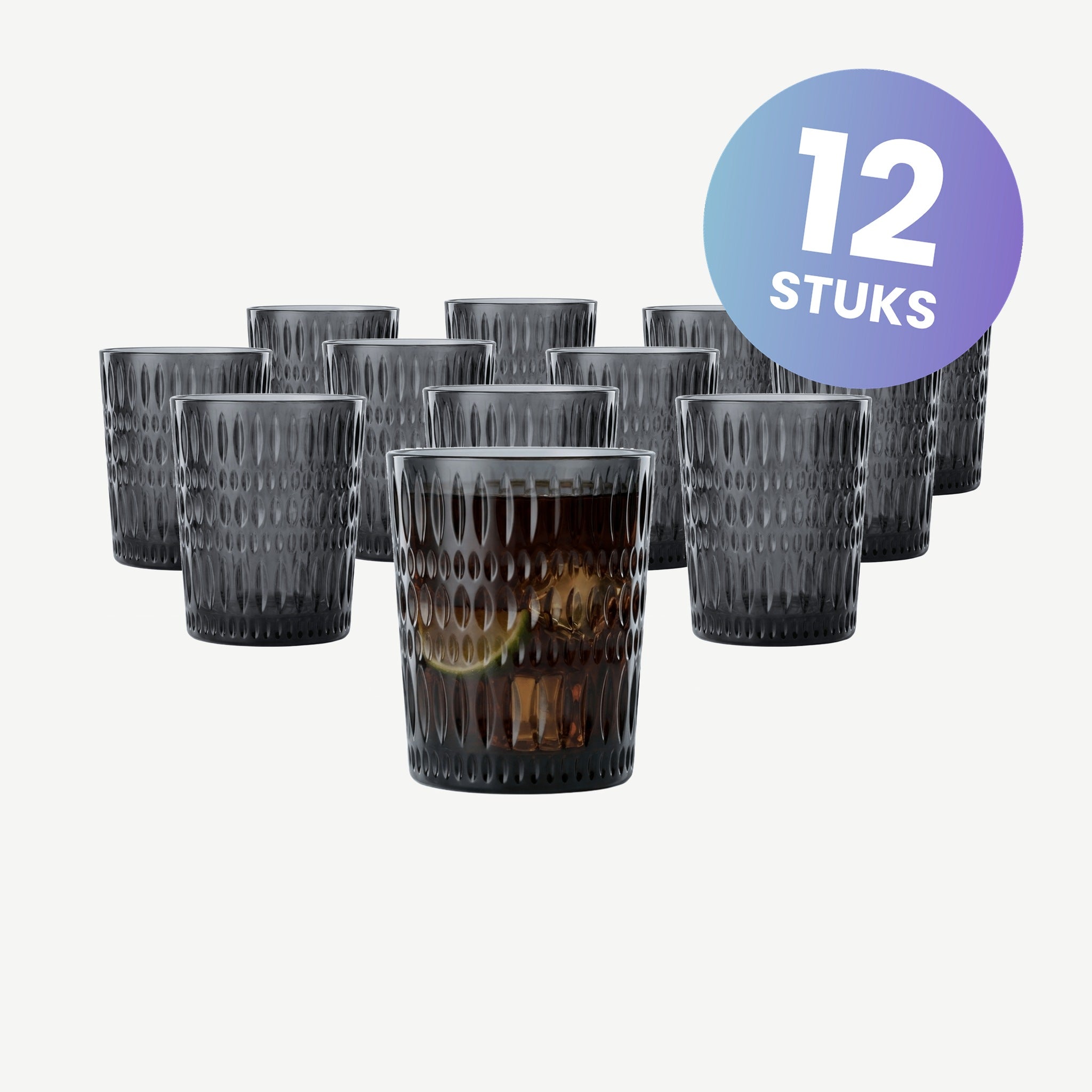 Nachtmann Ethno Tumbler 30,4 Cl Zwart - set van 12 glazen