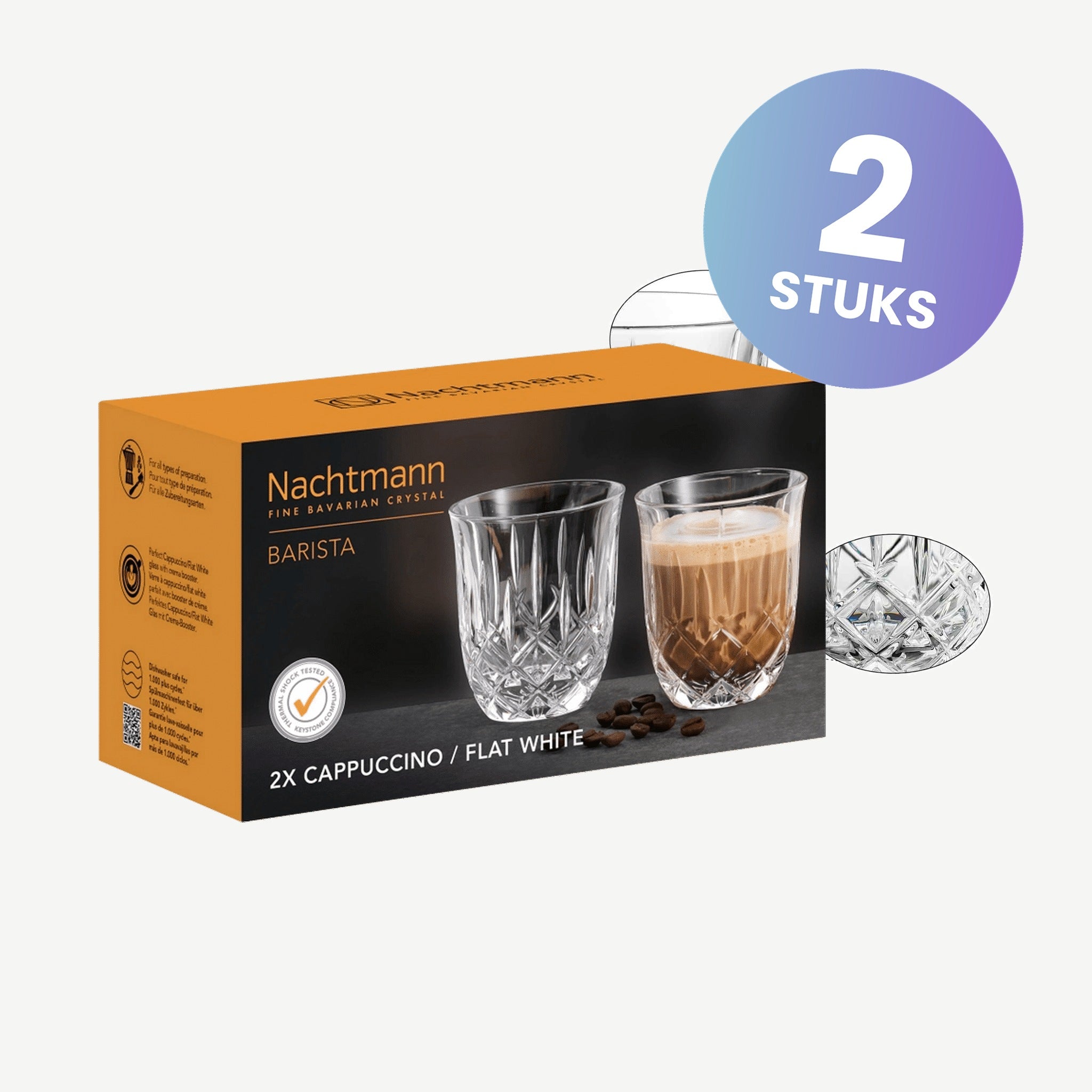 Nachtmann Noblesse Barista Cappuccinoglas 23,5 Cl - set van 2 glazen