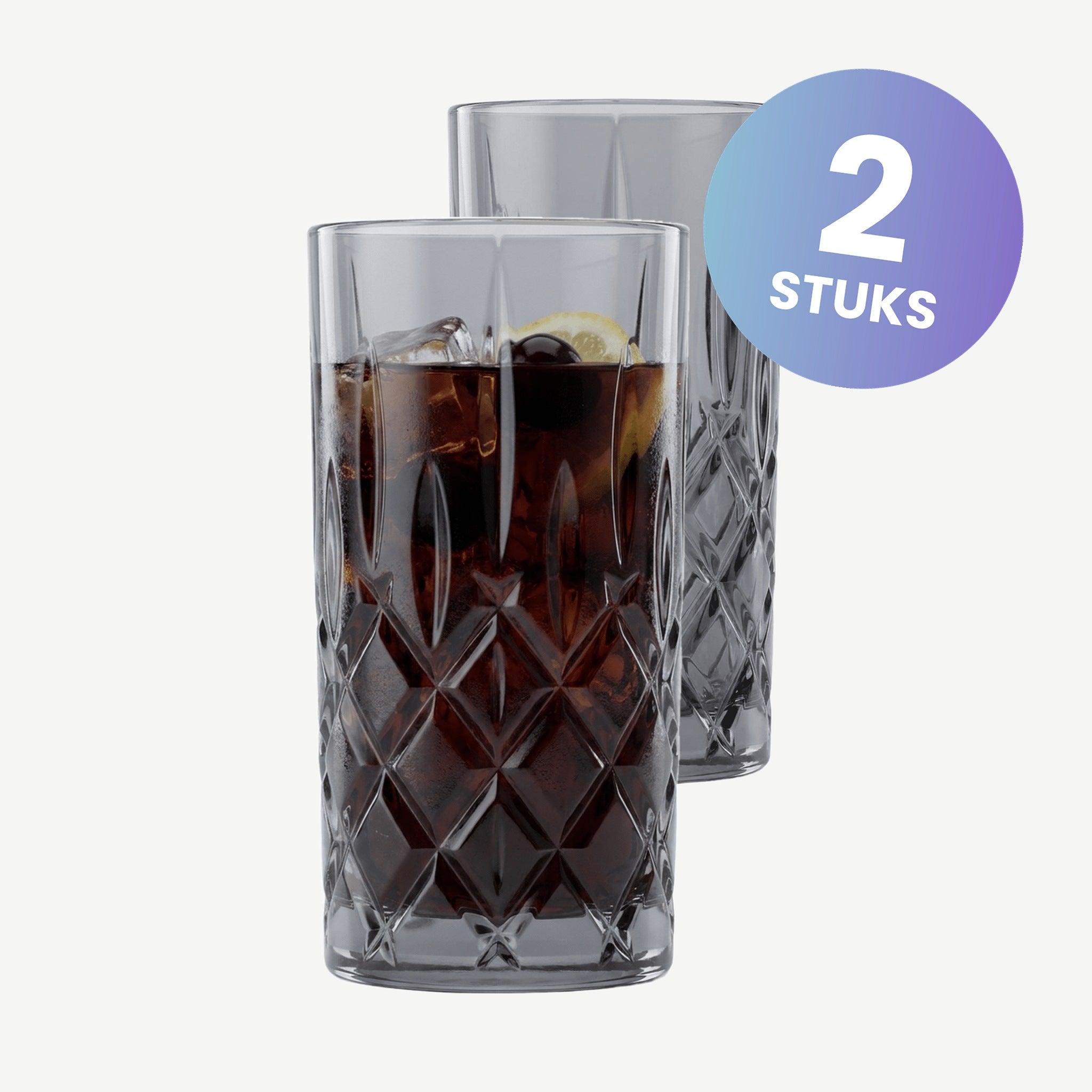 Nachtmann Noblesse Longdrinkglas 39,5 Cl Grijs - set van 2 glazen