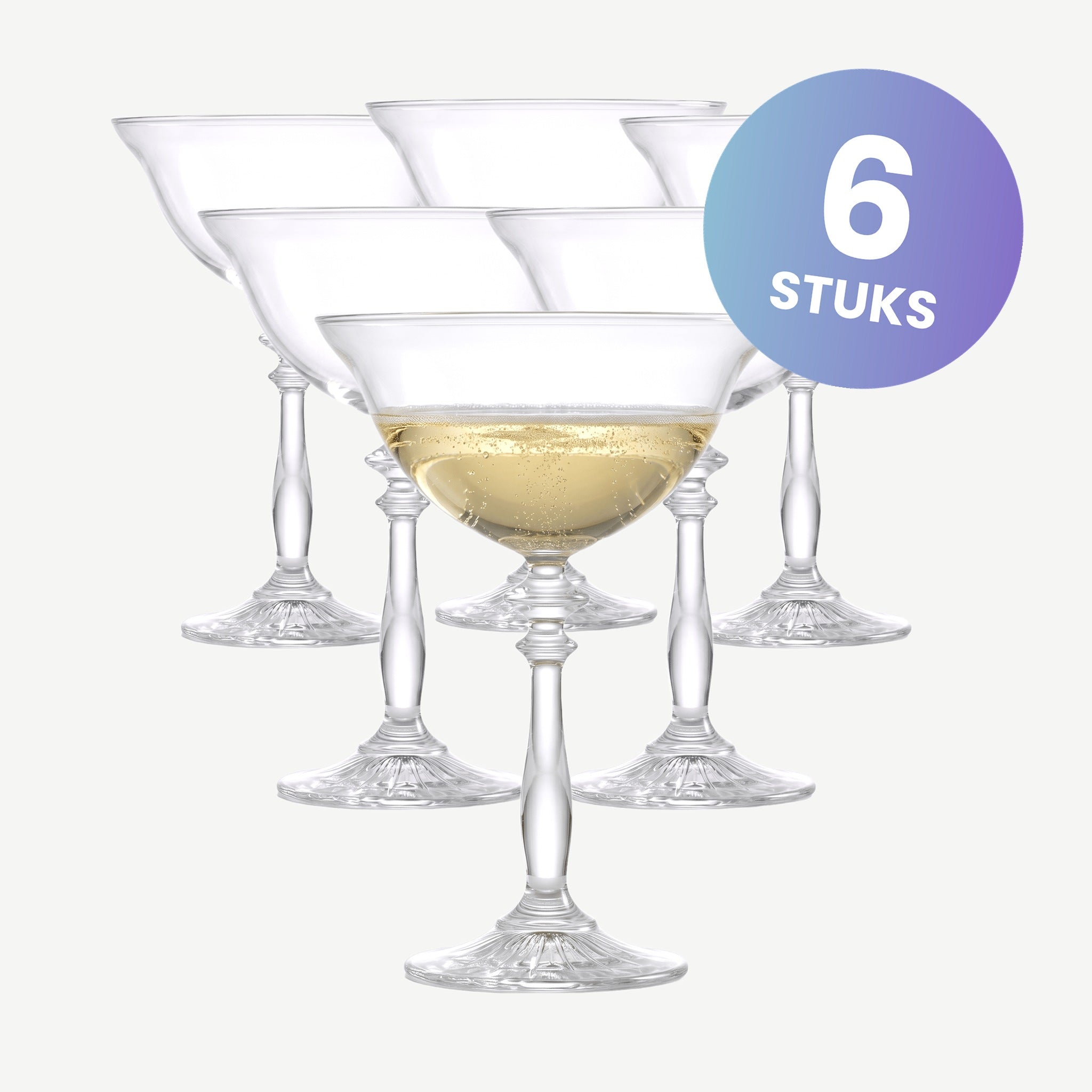 Onis 1924 Champagneglas / Coupe 24,5 Cl - set van 6 glazen