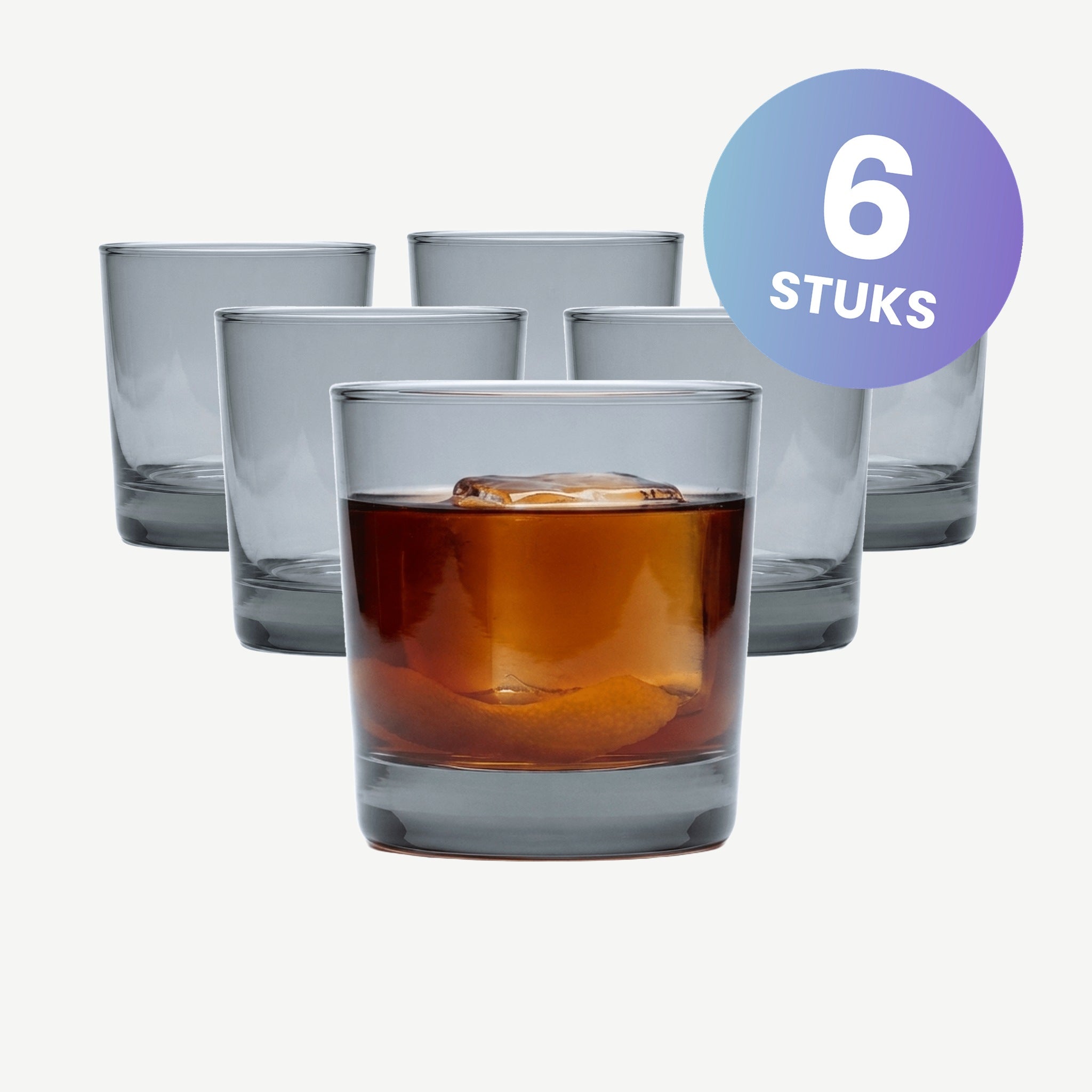 Onis Cidra Tumbler 37 Cl Grijs - set van 6 glazen