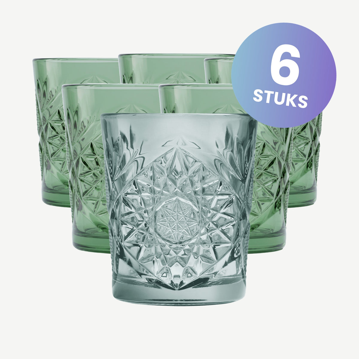 Onis Icon Tumbler 35 Cl Groen - set van 6 glazen