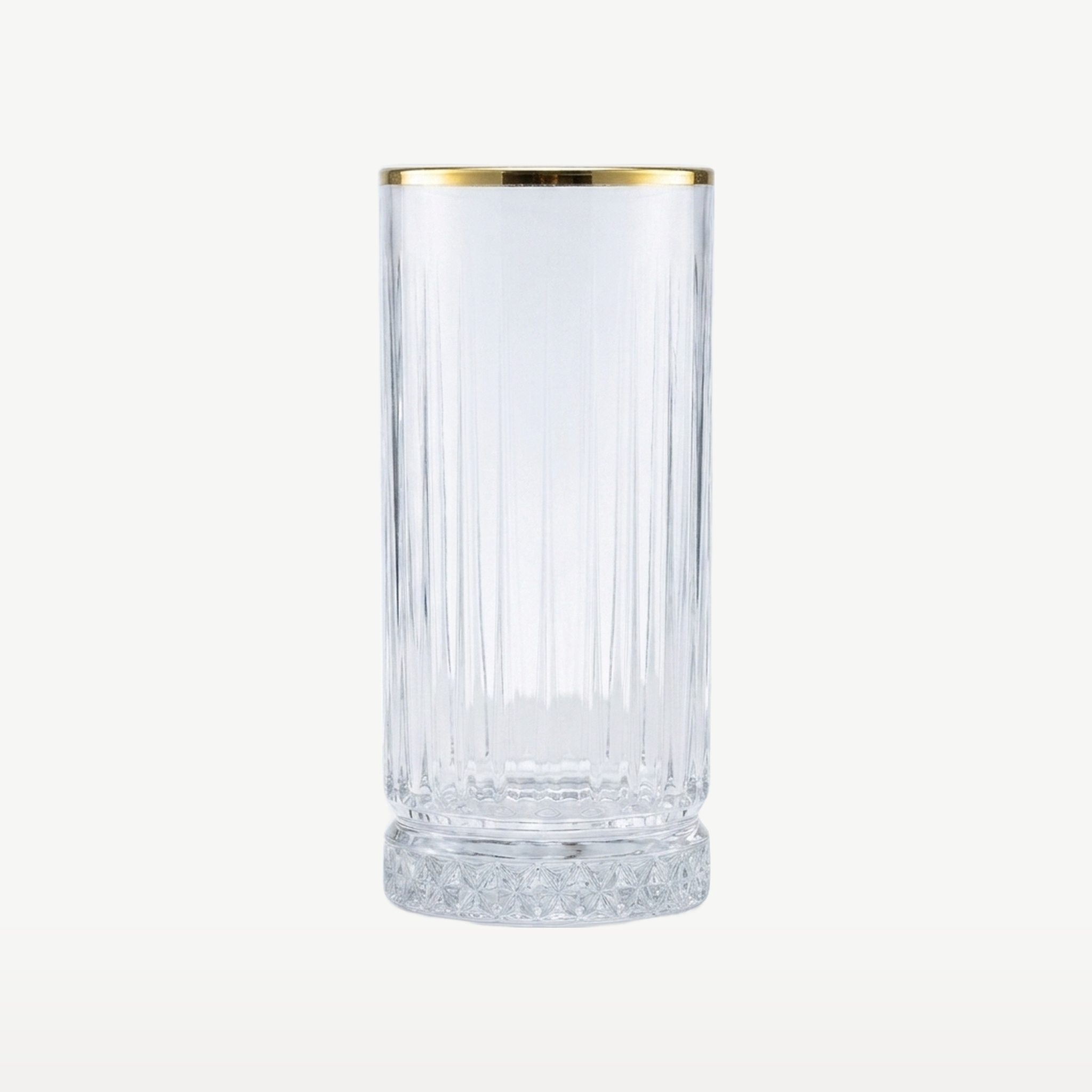 Pasabahce Elysia Longdrinkglas 28 Cl Gouden Rand - 4 Stuks - Glazen.nl