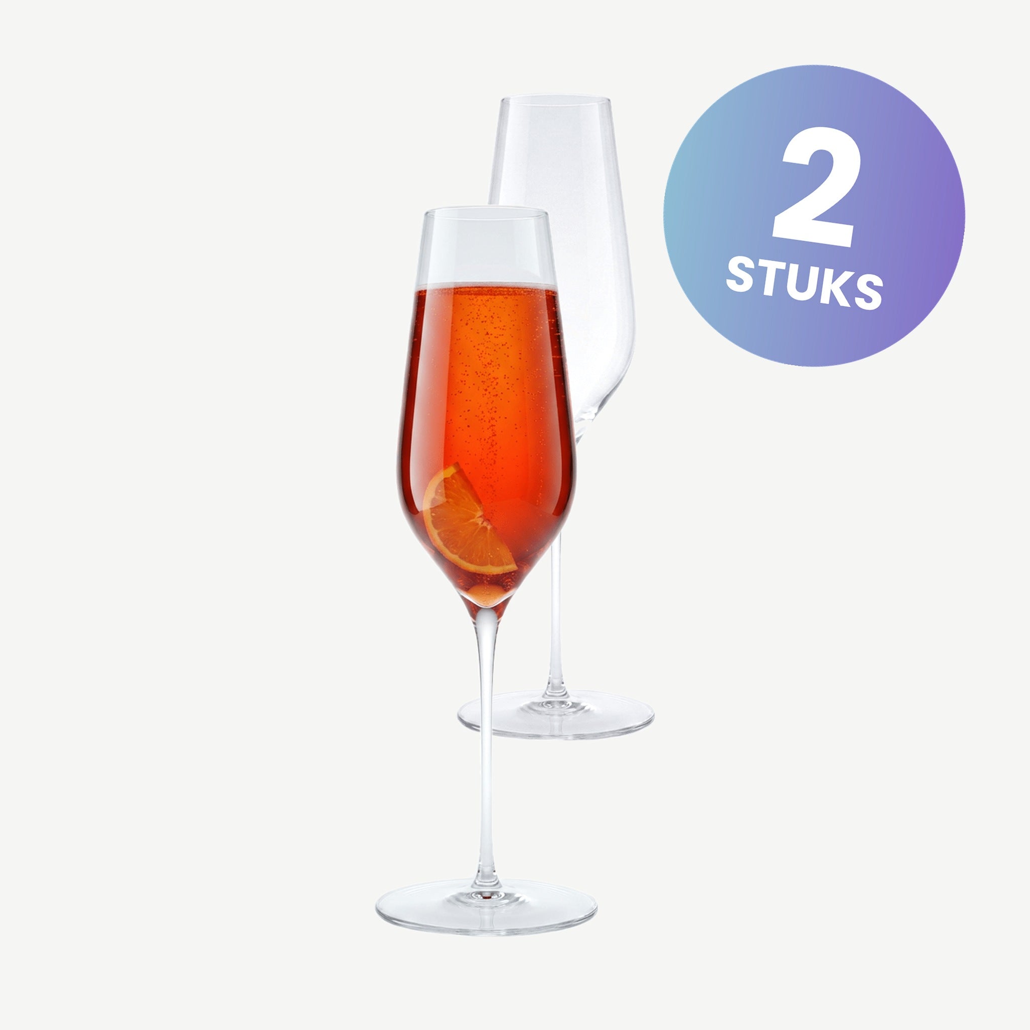 Paradox Cristalin Teseo Champagneglazen 30 Cl Handgemaakt - set van 2 glazen