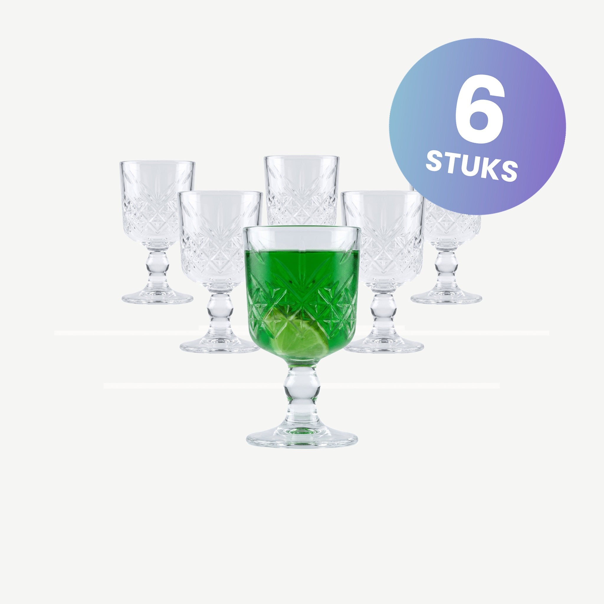 Pasabahce Timeless Borrelglas op Voet 6.2 Cl - set van 6 glazen