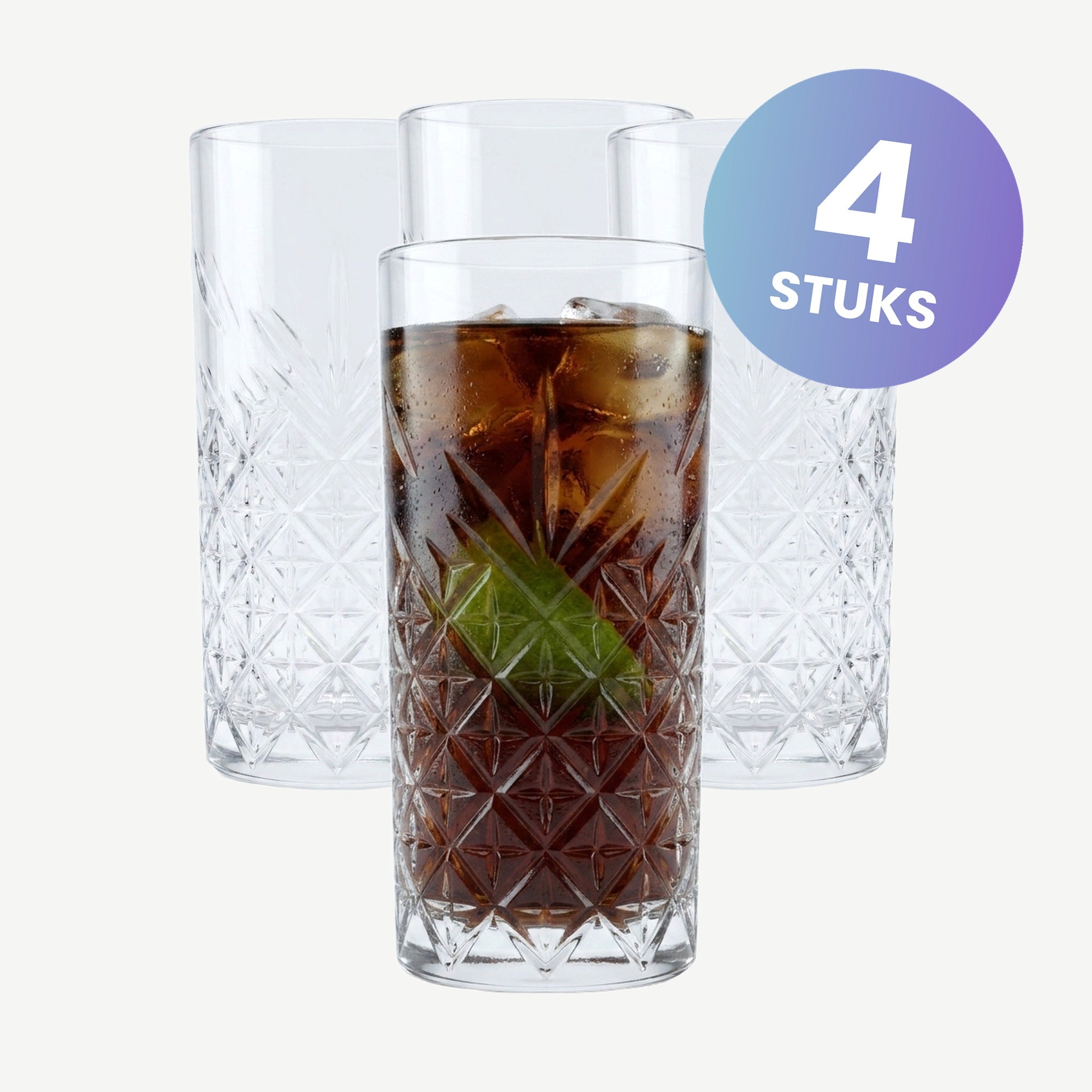 Pasabahce Timeless Longdrinkglas 30 Cl - set van 4 glazen