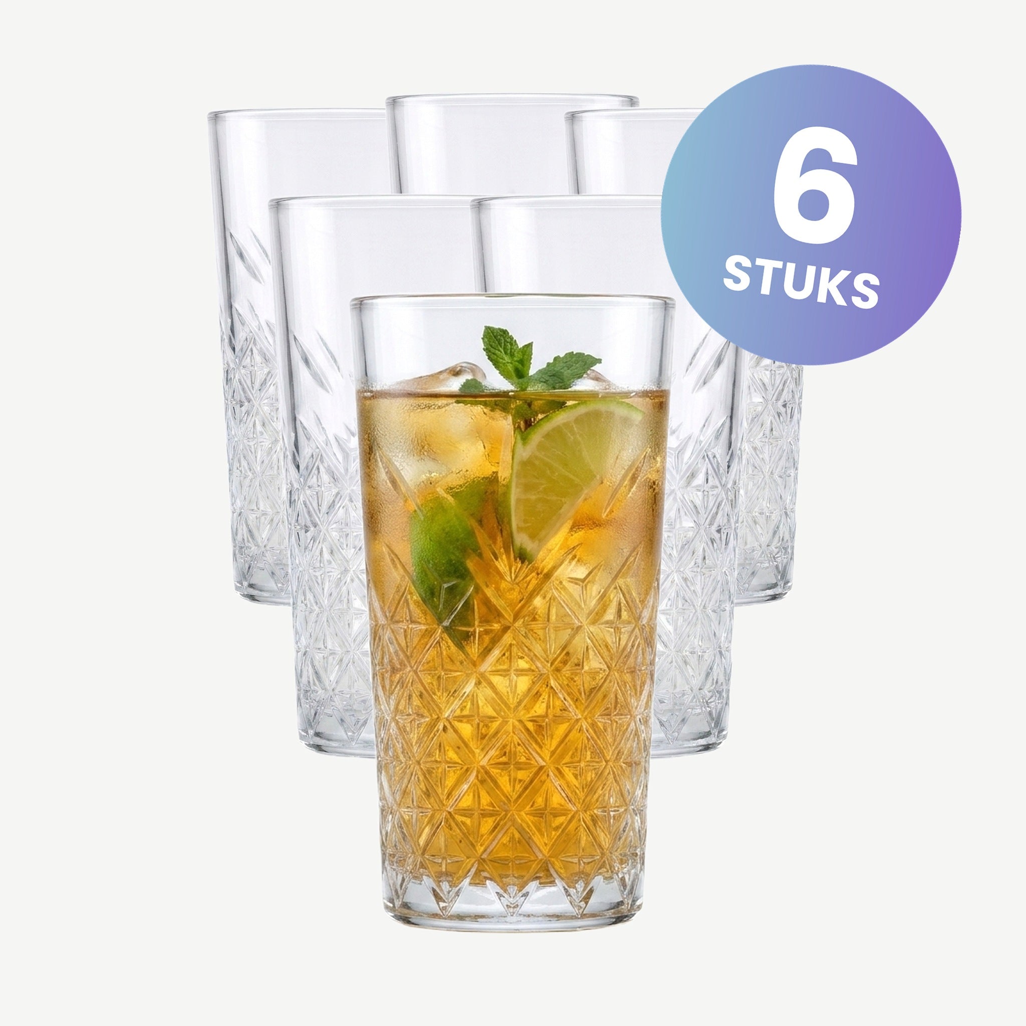 Pasabahce Timeless Longdrinkglas 35,5 Cl Stapelbaar - set van 6 glazen