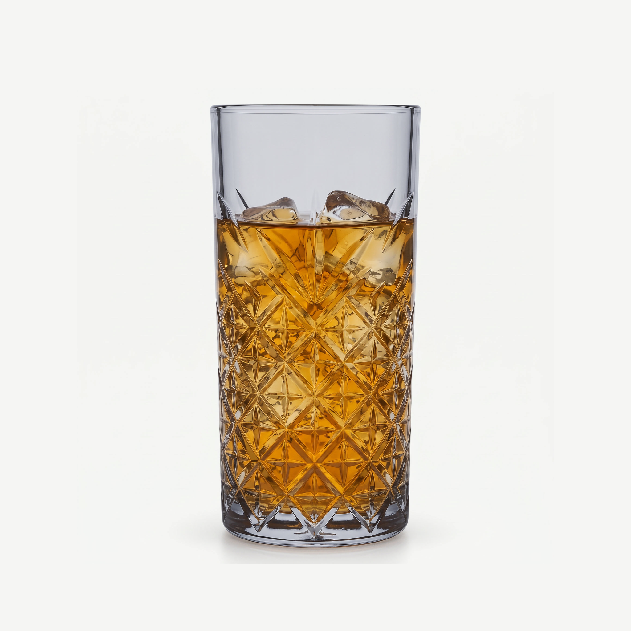 Pasabahce Timeless Longdrinkglas 45 Cl Grijs gevuld met ijsthee en ijs