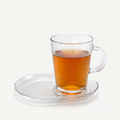 Pasabahce Tribeca Tea Glass 40 Cl and Oval Saucer 13X18,5 - 2 Pieces