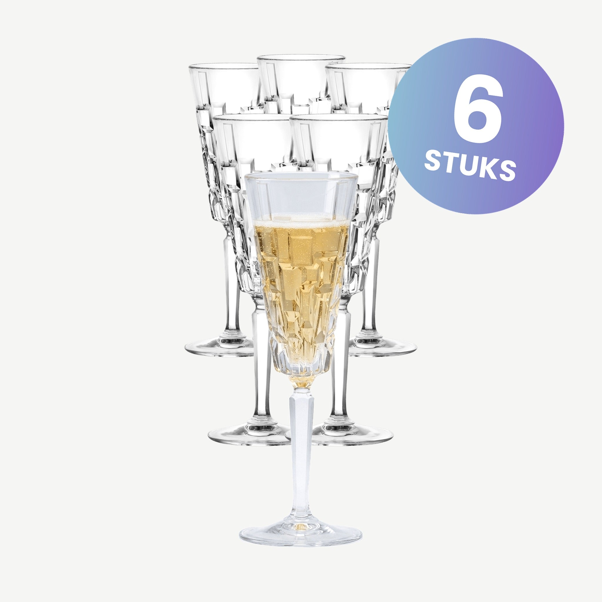 RCR Etna Champagne Flute 19 Cl - set van 6 glazen