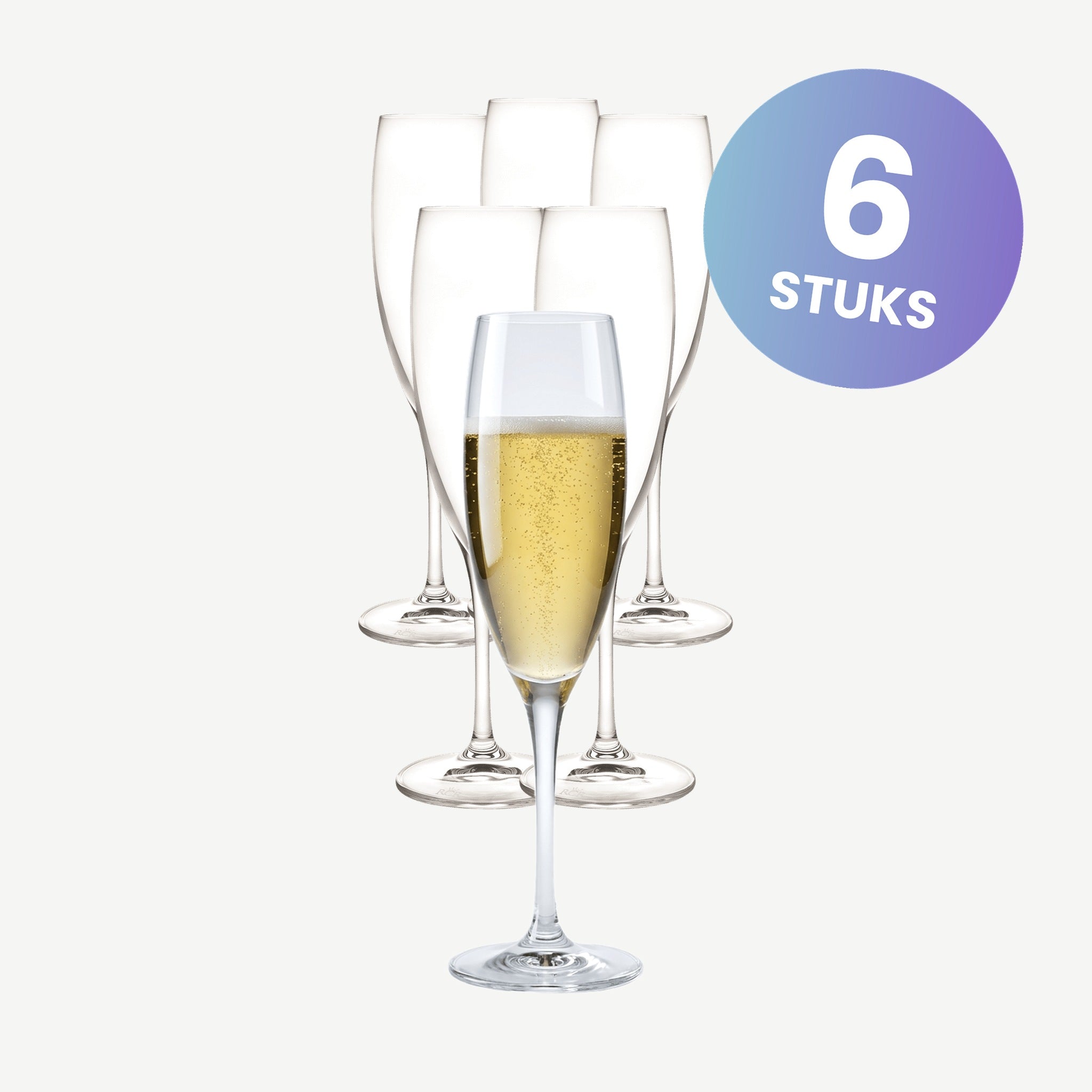 RCR Invino Champagne Flute 24 Cl - set van 6 glazen