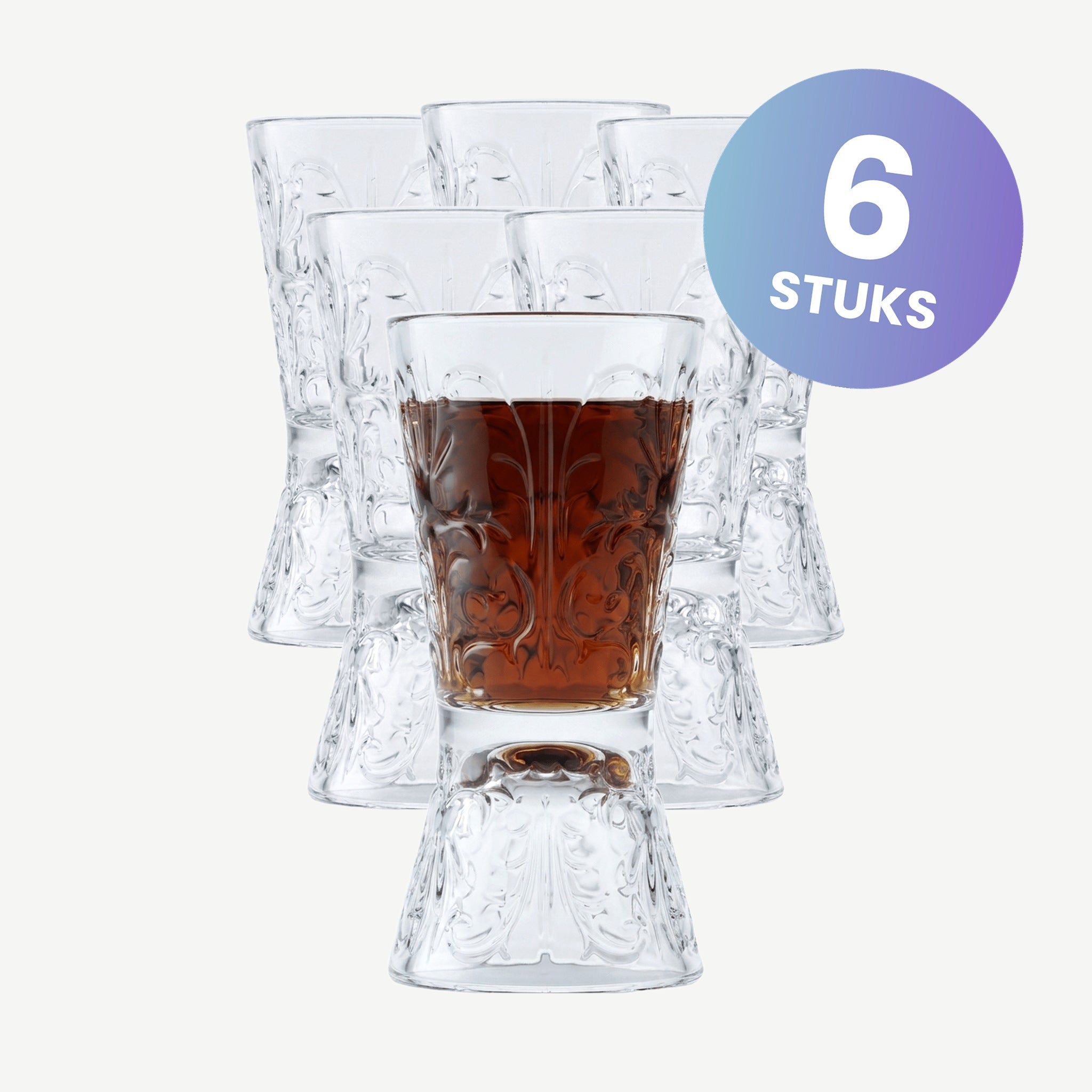 RCR Tattoo Jigger 3 En 6 Cl - set van 6 glazen