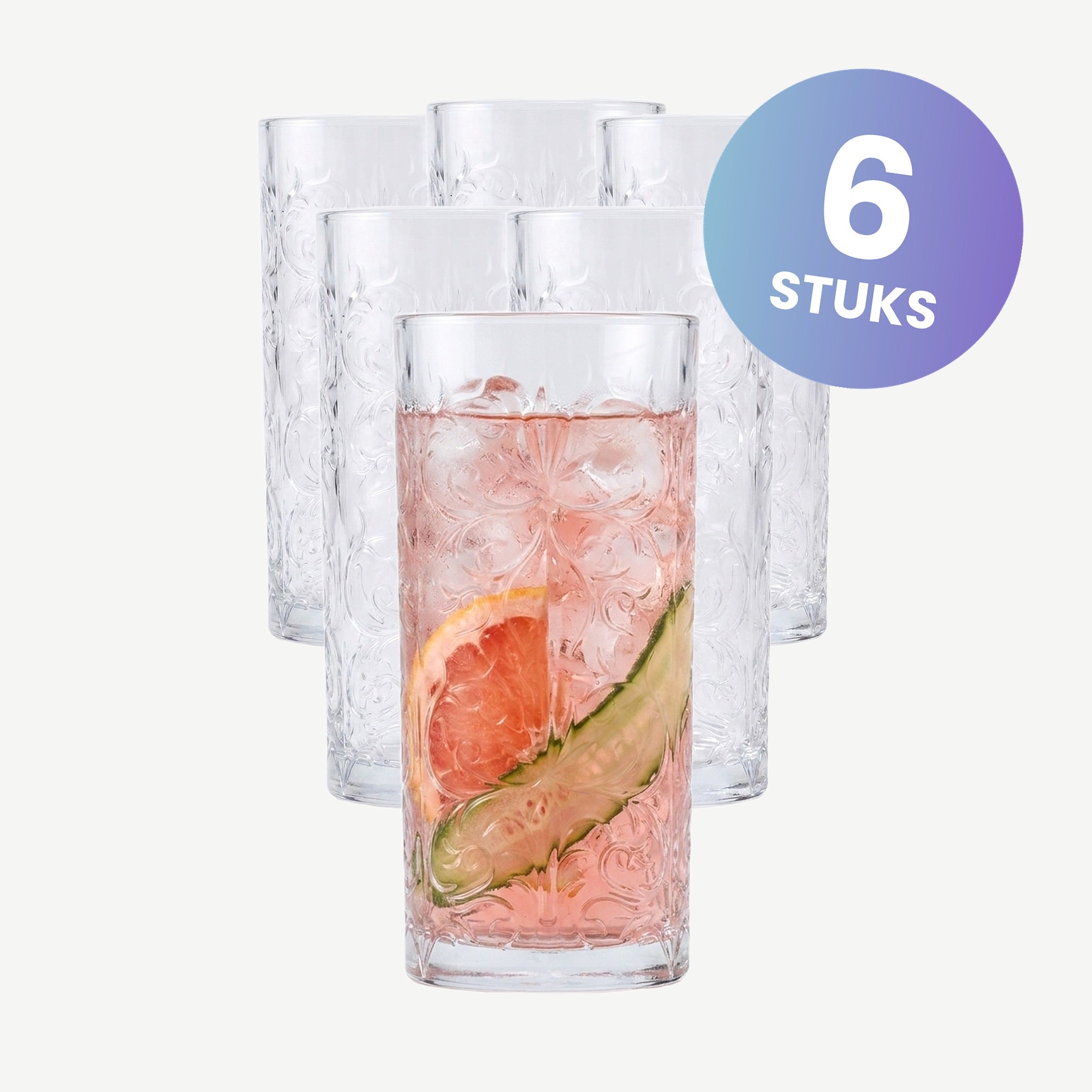 RCR Tattoo Longdrinkglas 37 Cl - set van 6 glazen
