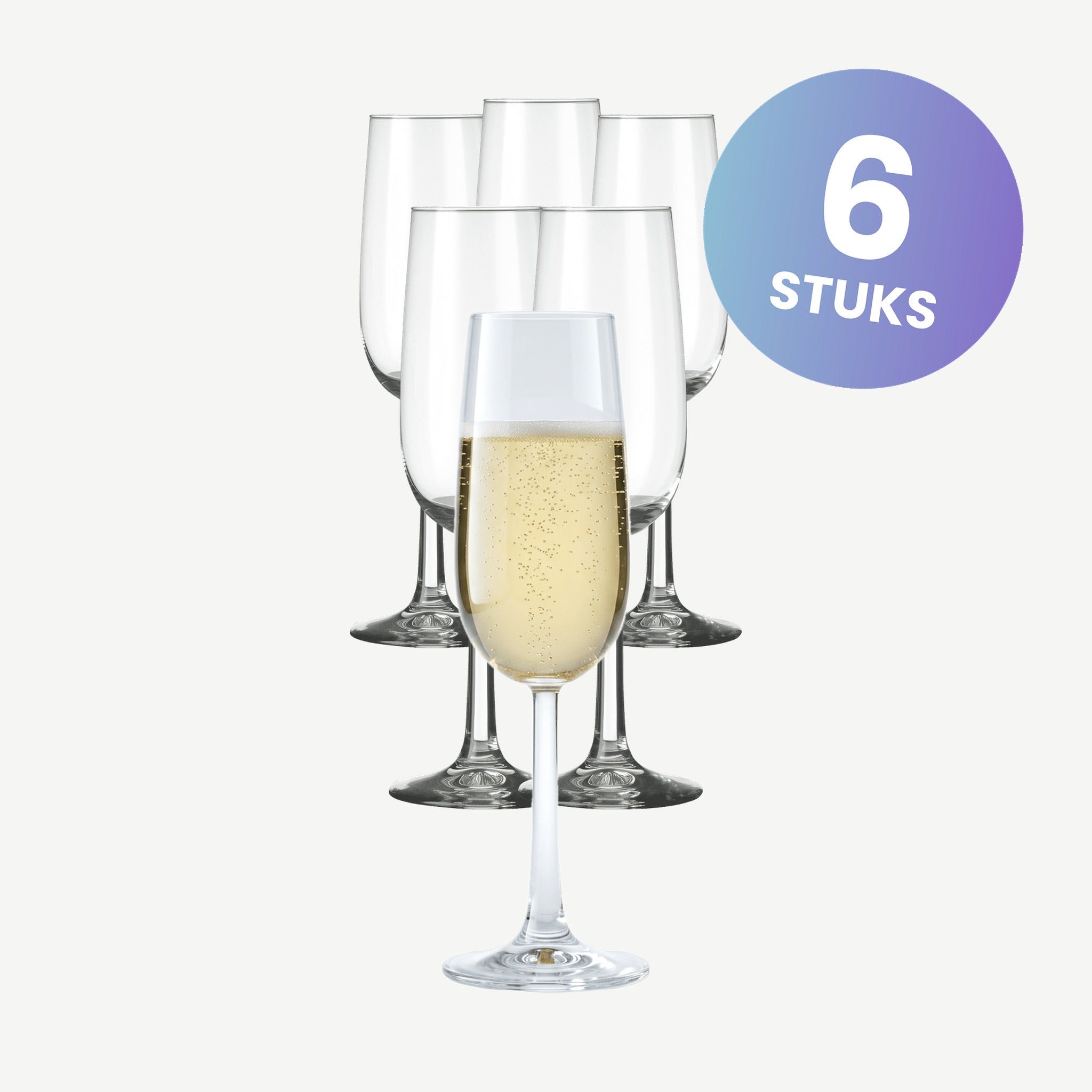Royal Leerdam Bouquet Champagneglas / Flute 17 Cl - set van 6 glazen