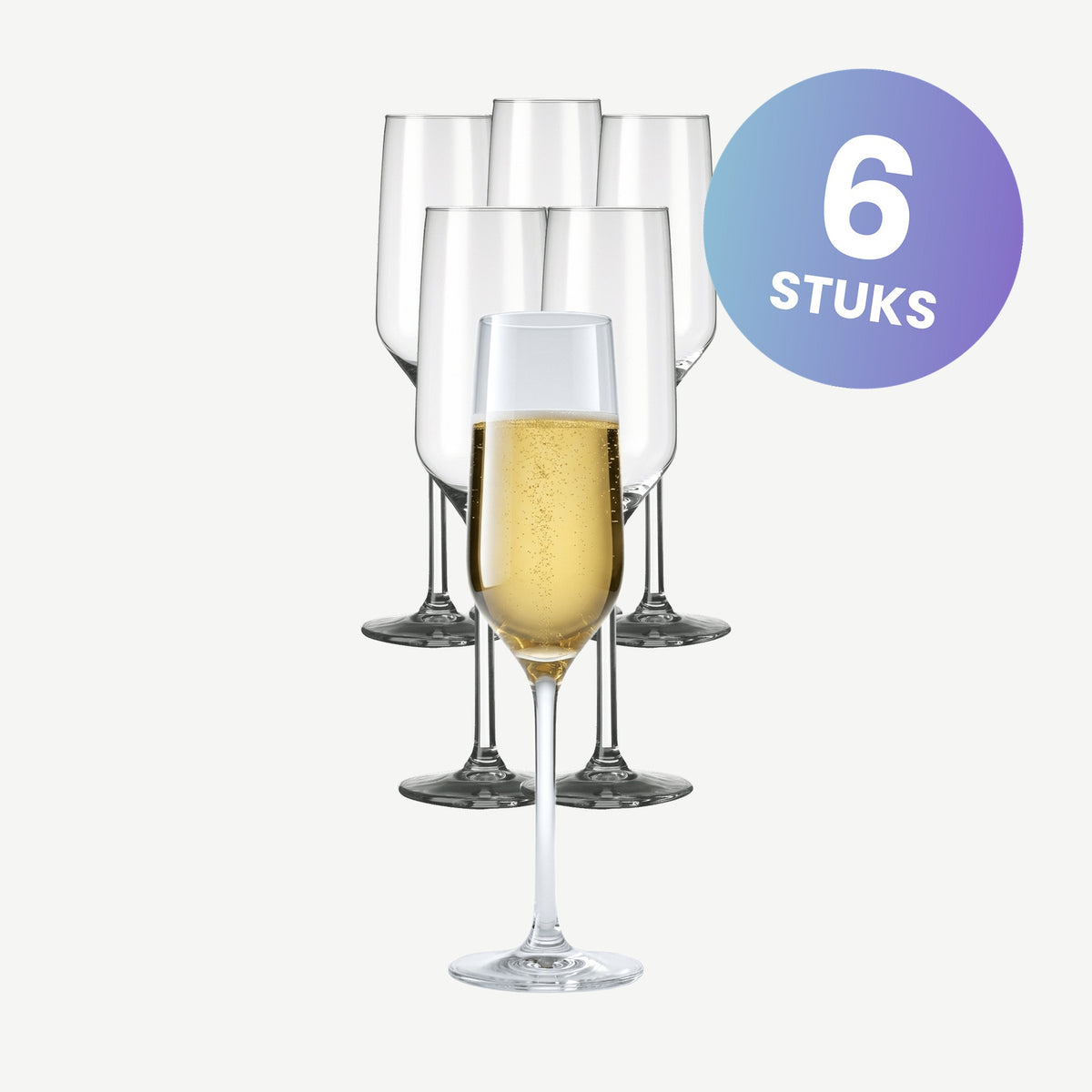 Royal Leerdam Carre Champagneglas / Flute 22 Cl - set van 6 glazen