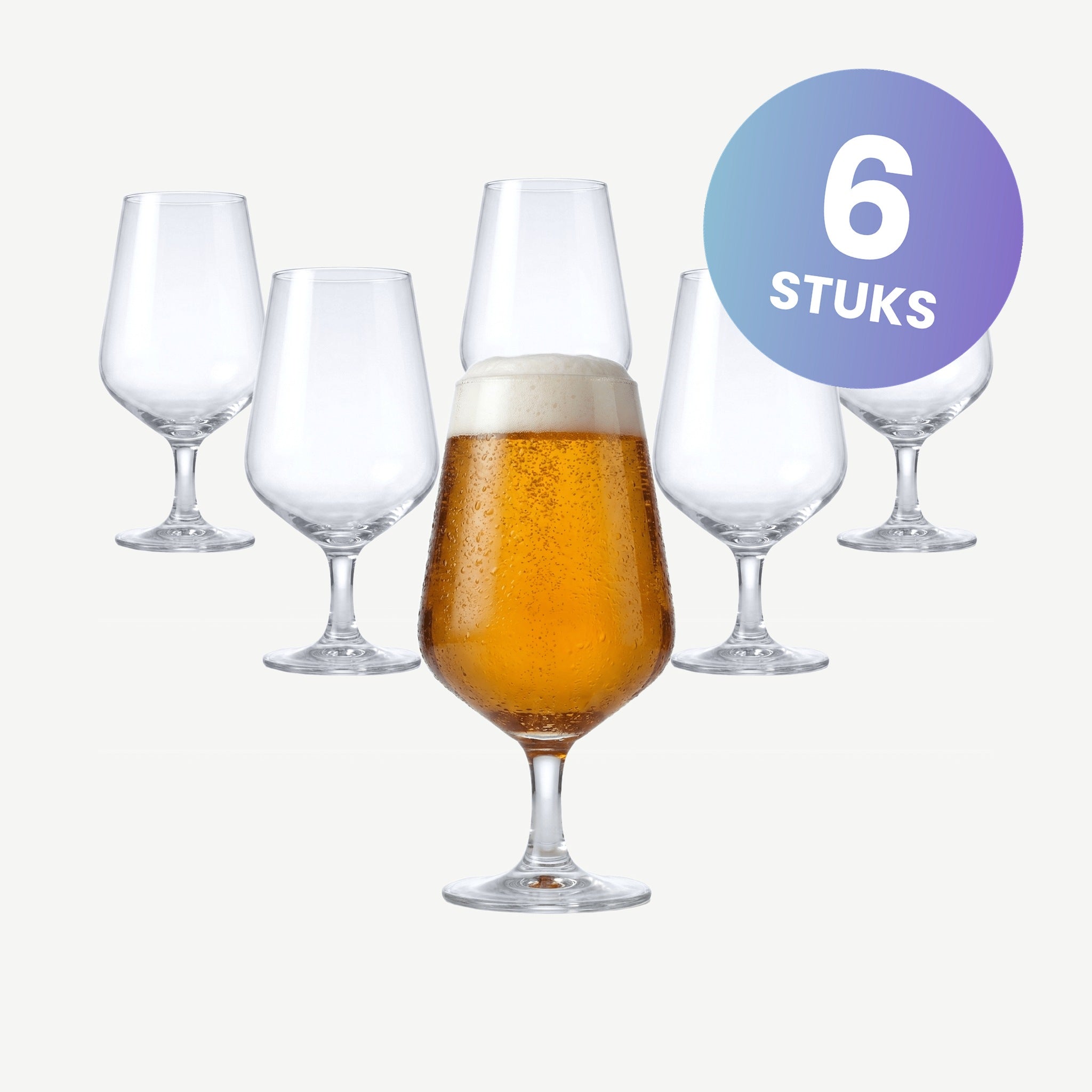 Royal Leerdam Enjoy The Moment Bierglas 38 Cl - set van 6 glazen