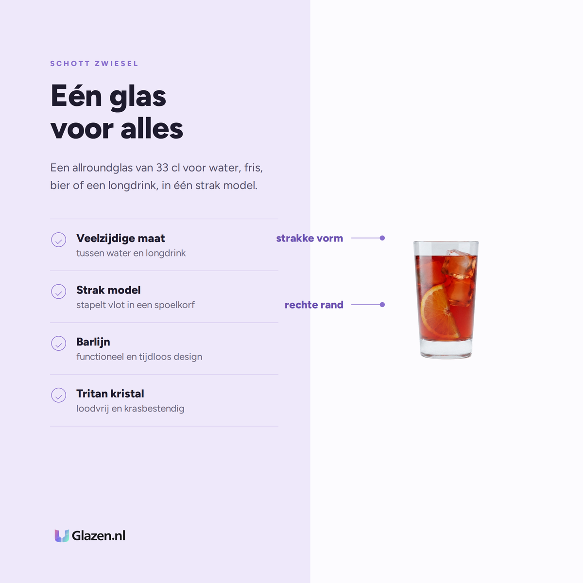 Eigenschappen van Schott Zwiesel Basic Bar Selection Allroundglas 33 Cl