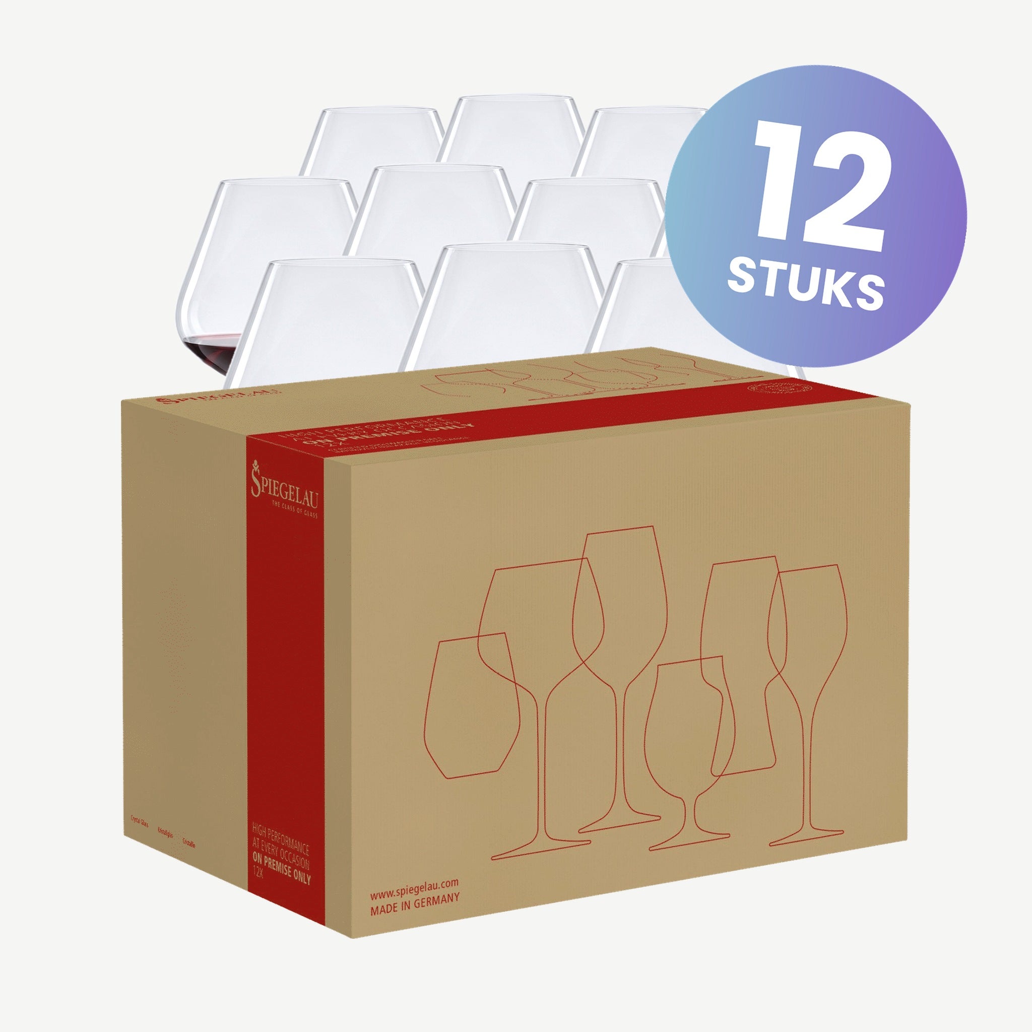 Spiegelau Hybrid Wijnglas 84 Cl Burgundy - set van 12 glazen